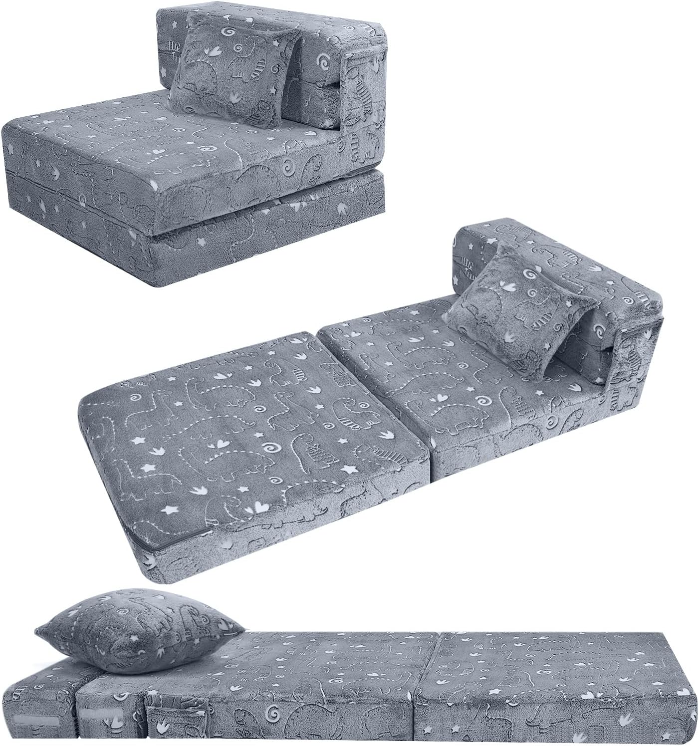 D&D Futon Furniture Sleeper Chair Folding Foam Bed