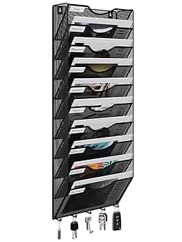EasyPAG 8 Pocket Mesh Hanging Wall File Organizer, Easily File