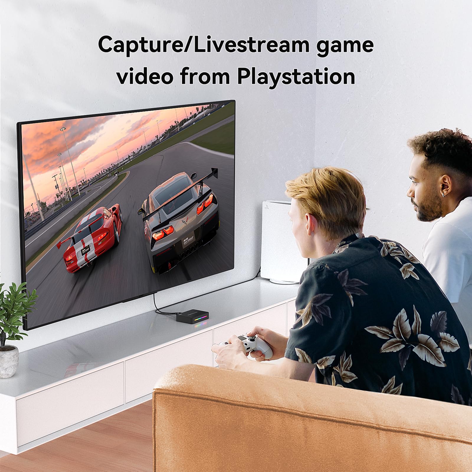 ezcap Carte de capture vidéo, 4K60 et 1080p 240 Hz avec VRR/HDR, carte de capture USB 3.2 de type C pour streaming, couleur réelle RGB24, compatible avec PC, Mac, PS5, Xbox