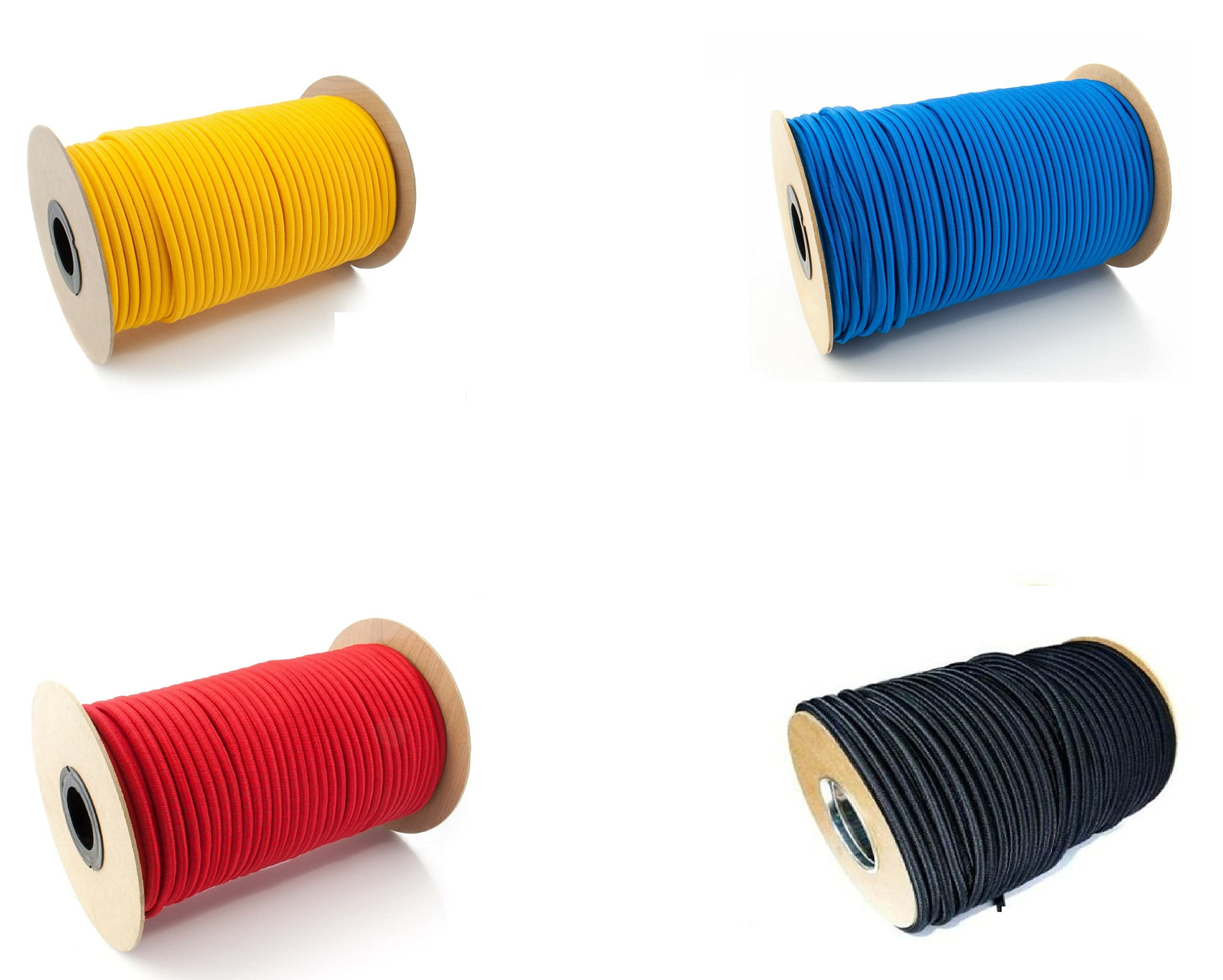 ELASTIC BUNGEE ROPE SHOCK CORD TIE DOWN WHITE BLACK VARIOUS LENGTH / THICKNESS 4mm 5mm 6mm 8mm 10mm 12mm Red Green Blue Black White (10mm, Green, 10)