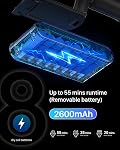 Cordless Vacuum Cleaner for Home - Powerful Stick Vacuum with HEPA Filter, 55Min Runtime,LED Light, Anti-Tangle Brush,Detachable Battery,Lightweight Vacuum for Pet Hair,Carpets & Hard Floors