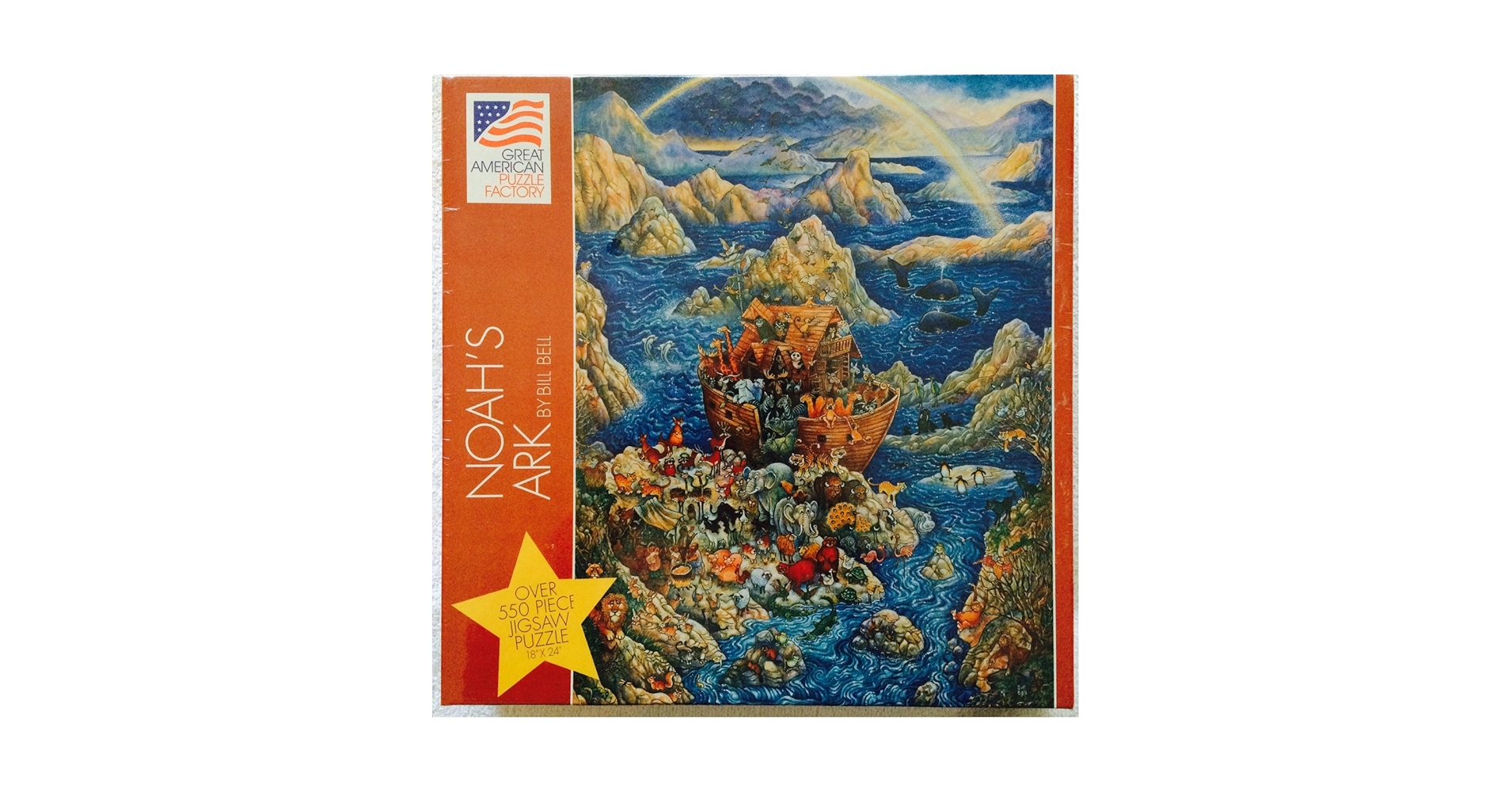 廃盤品 ジグソーパズル　NOAH’S ARK BILL BELL ノアズアーク Amazon.com: Noah's Ark by Bill Bell ~ 550 Piece Puzzle Vintage