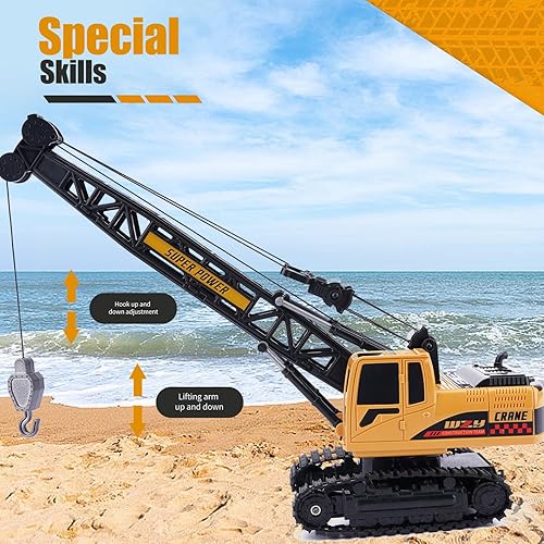 Miniatura 21 de Excavadora de juguete a control remoto para niños, juguete de excavadora RC para niños de 3, 4, 5, 6, 7, 8 años, regalo de Navidad, cumpleaños