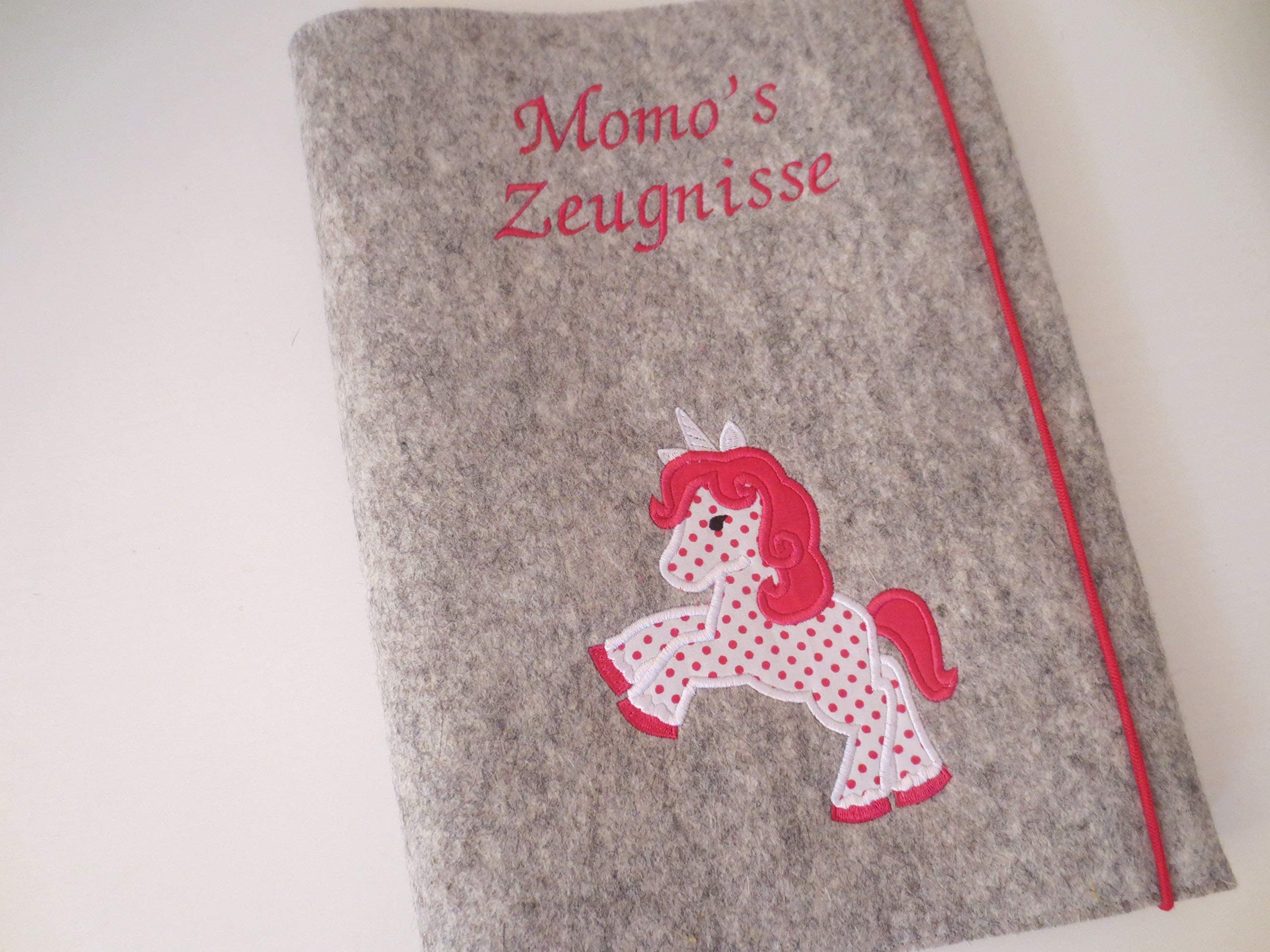 Zeugnismappe Wollfilz Mappe Zeugnisse DIN A4 Grundschule Schule