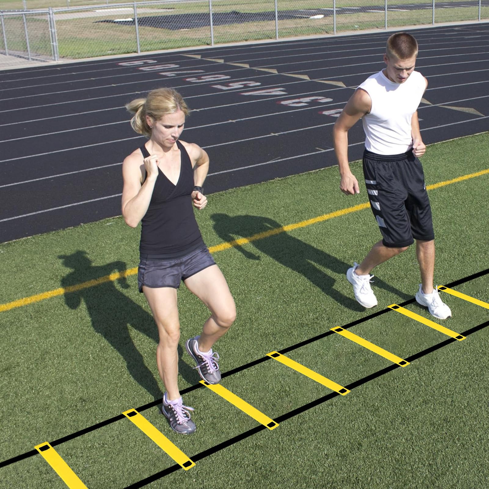Escalera de Entrenamiento – Dispositivo de Entrenamiento para Agilidad | velocidad, coordinación | Equipo de entrenamiento al aire libre para ejercicios de equilibrio y fitness, ejercicios deportivo