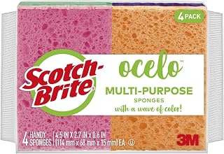 ocelo Handy Sponge, 4.7-Inches x 3-Inches x 3/5-Inches, 4-Count