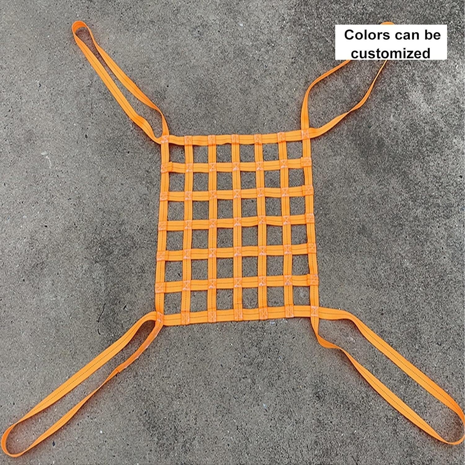 Red de elevación de Carga Resistente de 2x2 m, Red de Seguridad Colgante para Aparejos de construcción, Movimiento y Remolque, Capacidad de Carga de 3 t, tamaño de Malla de 15 cm.
