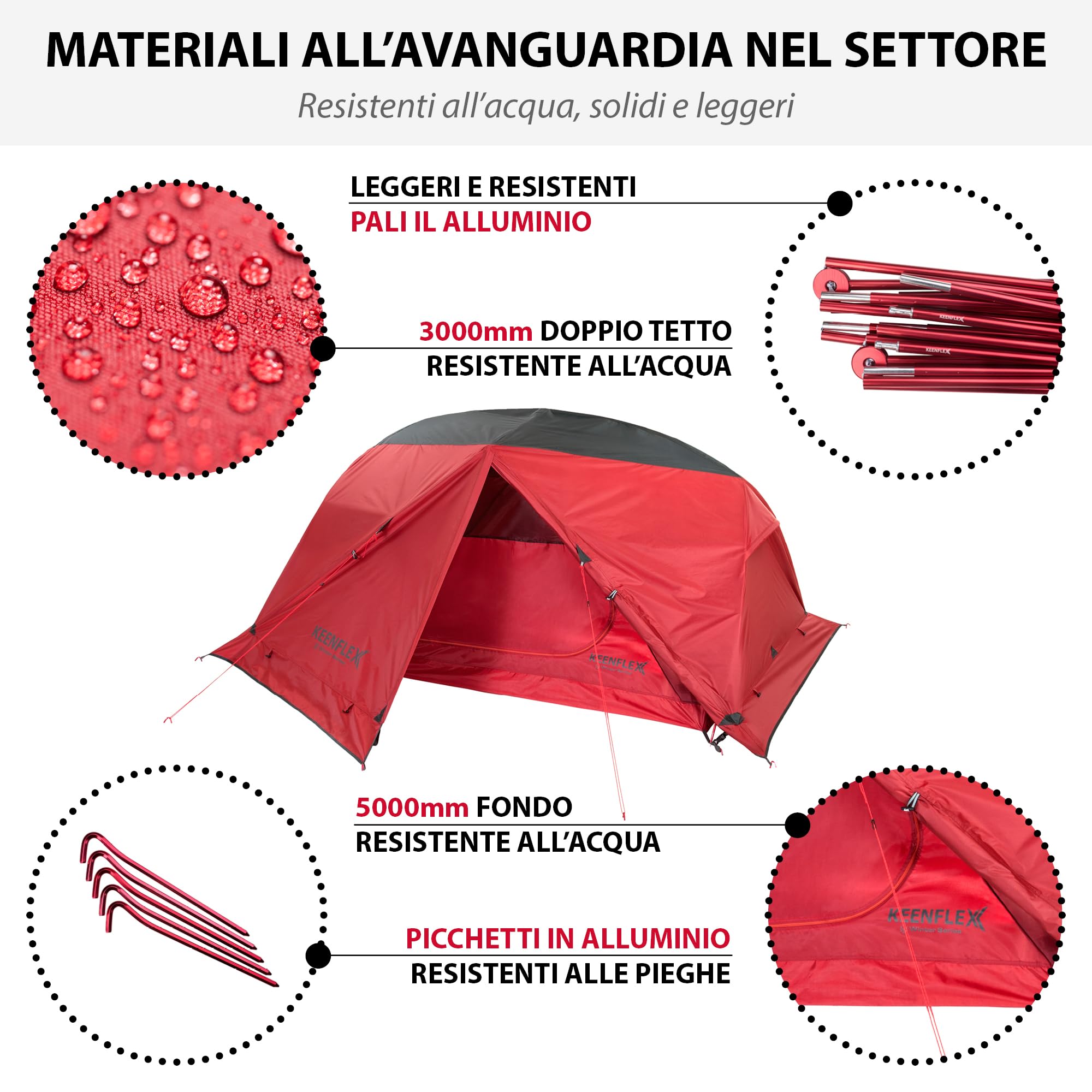 Tenda da Campeggio per 1-2 Persone