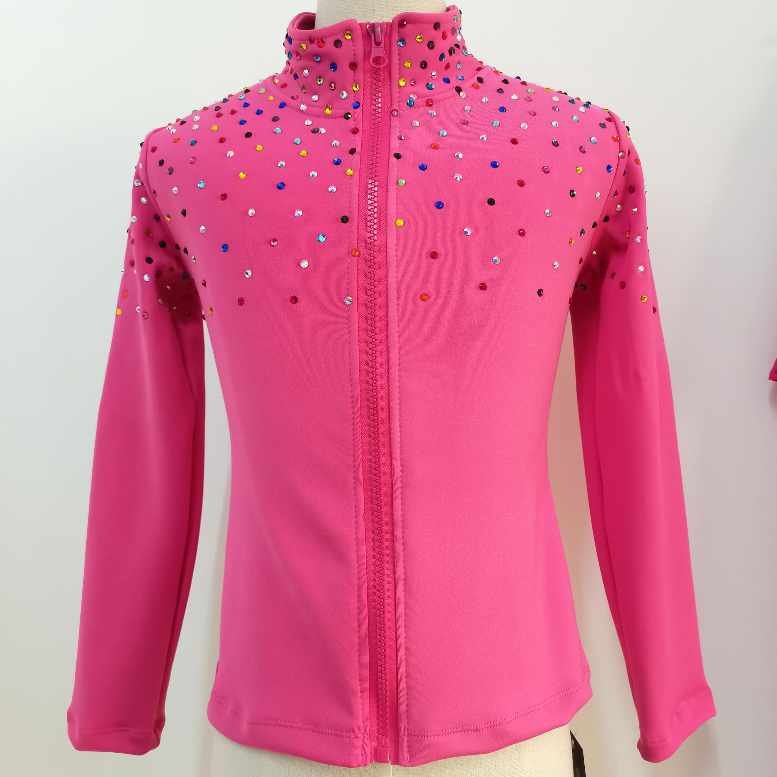 LIUHUO Eiskunstlauf-Trainingsjacke, zweifarbig, Wettkampf-Performance, Mädchen
