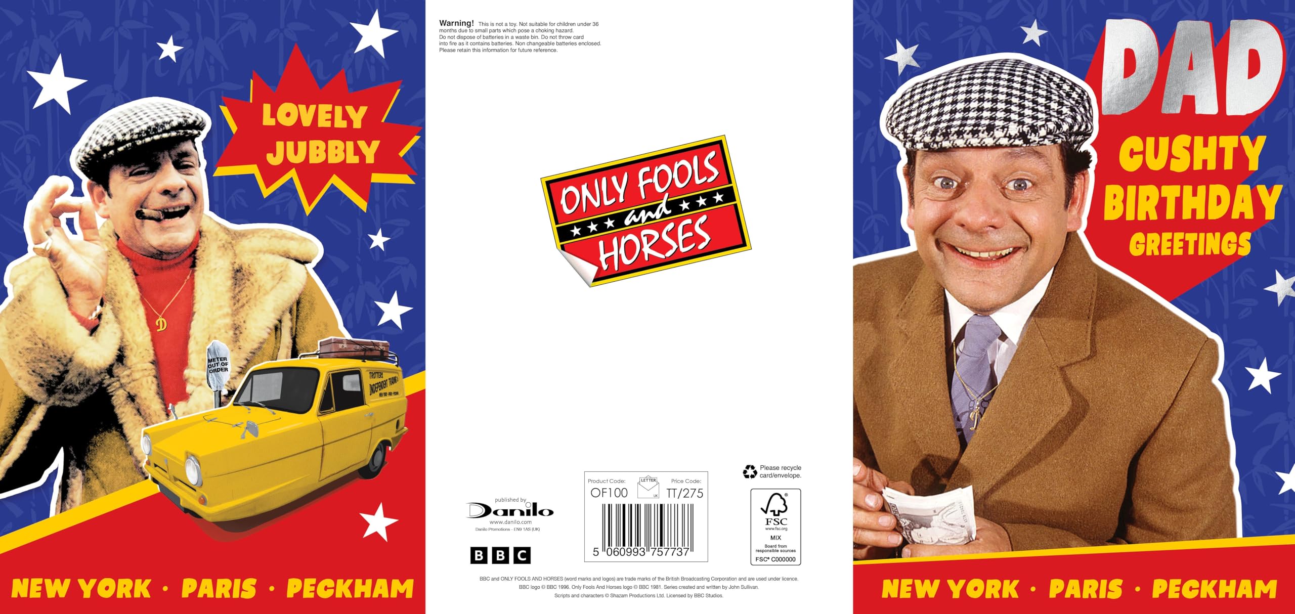 only fools and horses, dad, birthday card