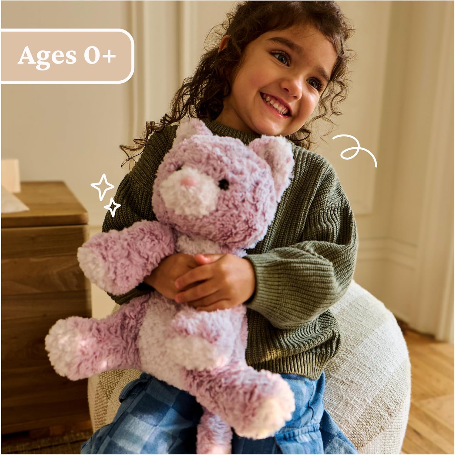 GUND Cozys Collection Kitten Plush, Cat Stuffed Animal for Ages 0 and Up, Purple, 10" - Image 5