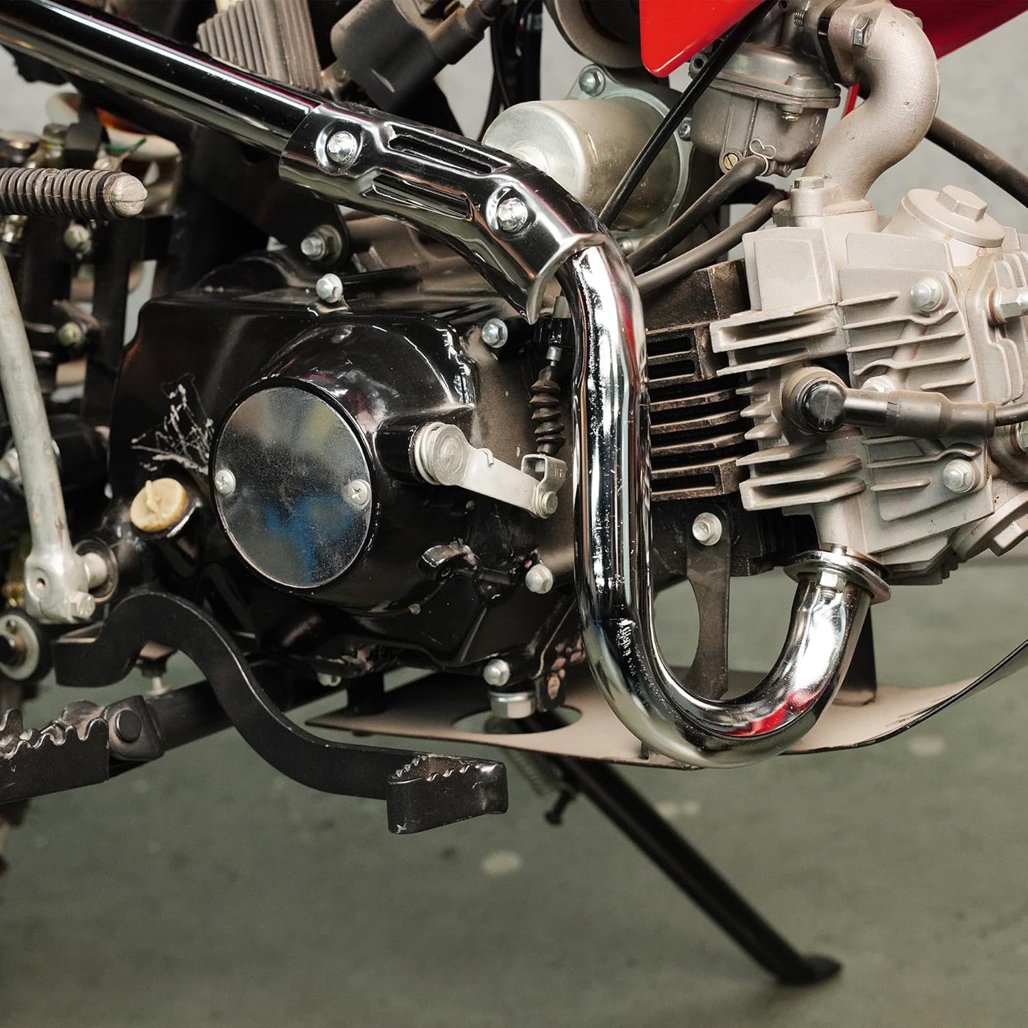 28mm Exhaust Muffler Silencer Pipe Kit for CRF50 XR50 70cc 110cc 125cc SR110 Rock eta Taotao DB10 DB14 xpro db-x20 SDG Coolster Chinese Dirt Pit Bike Motocross - Red