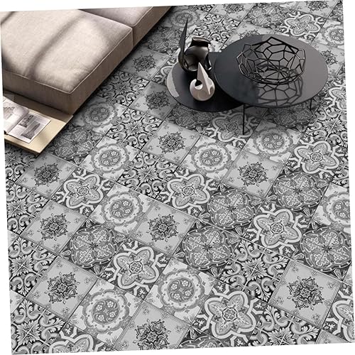 Vista 7 de Uonlytech 20 Pcs Tile Floor Stickers Tile Stickers Vinyl Plank Flooring Peel and Stick Wall Tiles Floor Tile Sticker Wall Paper Sticker and Stick