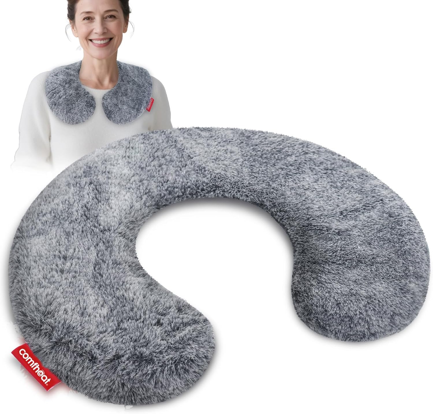 Microwave Neck Pillow, Heatable/Chillable Microwaveable Heated Wraps for Neck Pain Aromatherapy with Removable Washable Cover, Great for Relaxation and Pain Relief