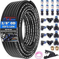 Vista 14 de Kit de Tubo de Línea de Aire, Accesorios de Conexión Rápida de Línea de Aire de 1/4" 3/8" con Tubo de Manguera de Aire de Nylon DOT de 6,35 mm x 10
