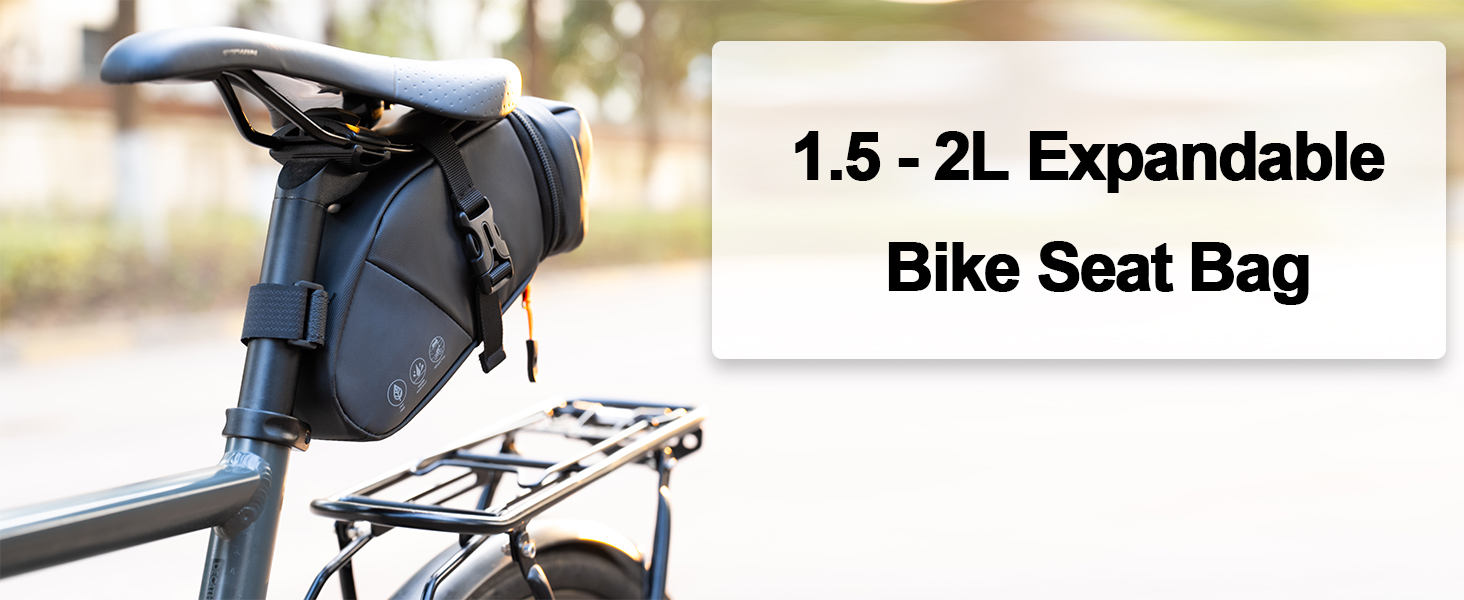 Amazon.com: Danuosie Bike Seat Bag, Expandable Bicycle Saddle Bag