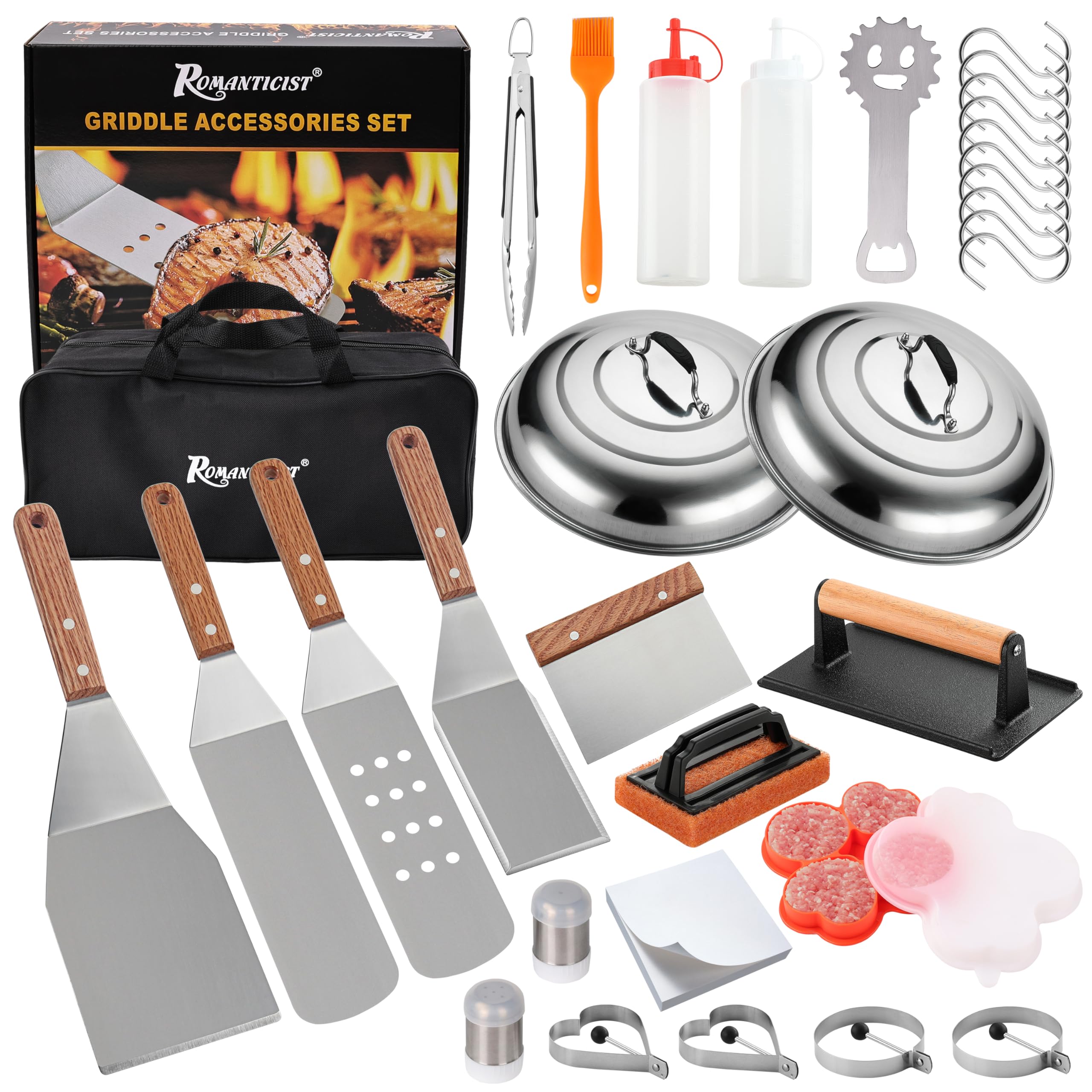 ROMANTICIST 132PC Professional Griddle Accessories Kit