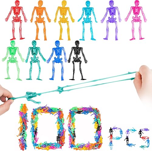 Miniatura 8 de NiHome Juego de 29 juguetes elásticos de Halloween con diseño de araña, araña con purpurina, rellenos de bolsas de regalos de Halloween, recuerdos