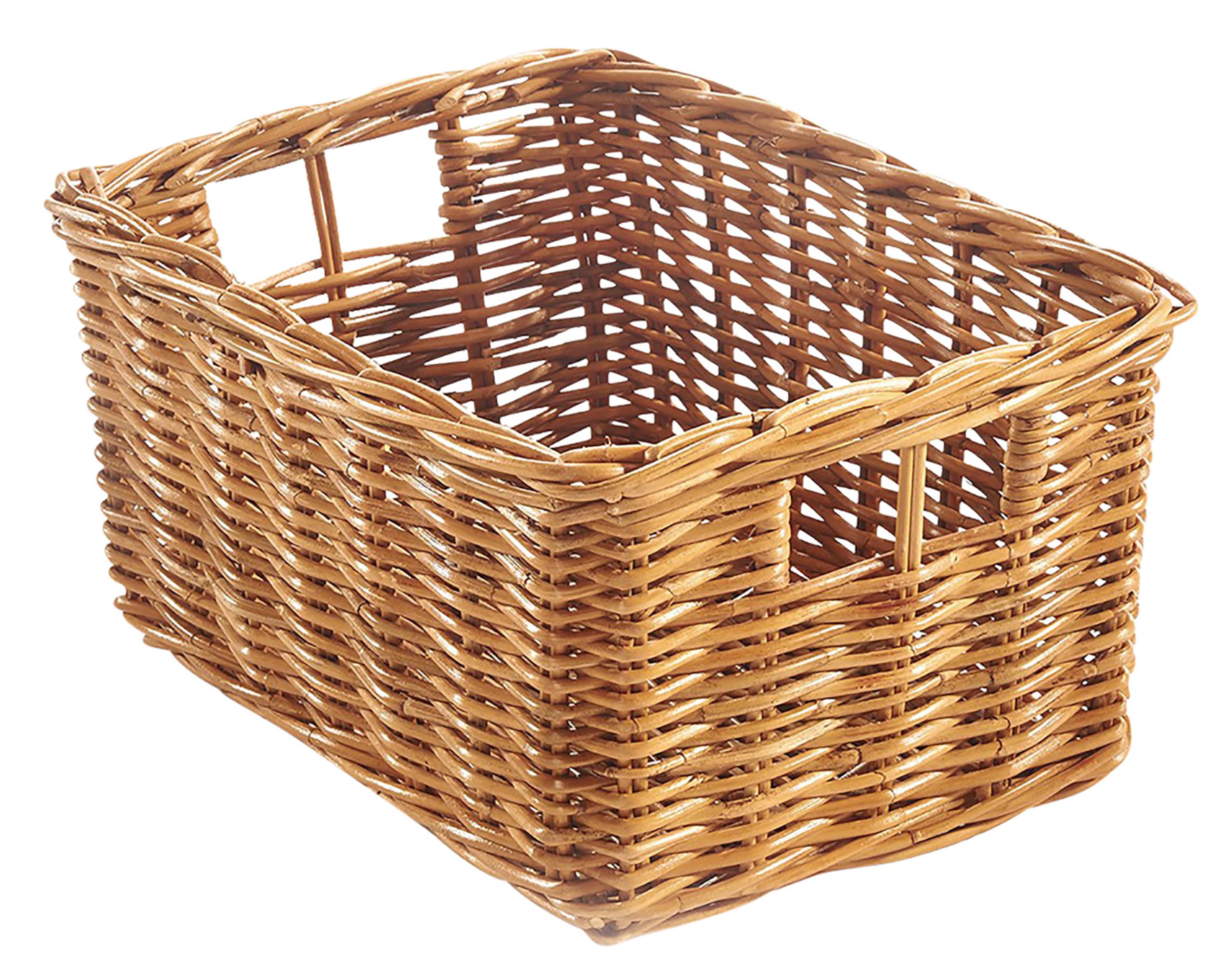 Kobolo Regalkorb Aufbewahrung Korb Rattan lacak eckig geflochten mit Küche, Haushalt & Wohnen