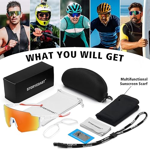 Miniatura 346 de STORYCOAST Lentes de sol deportivos polarizados para hombres y mujeres, para conducir, pesca, ciclismo, bicicleta de montaña, protección UV400