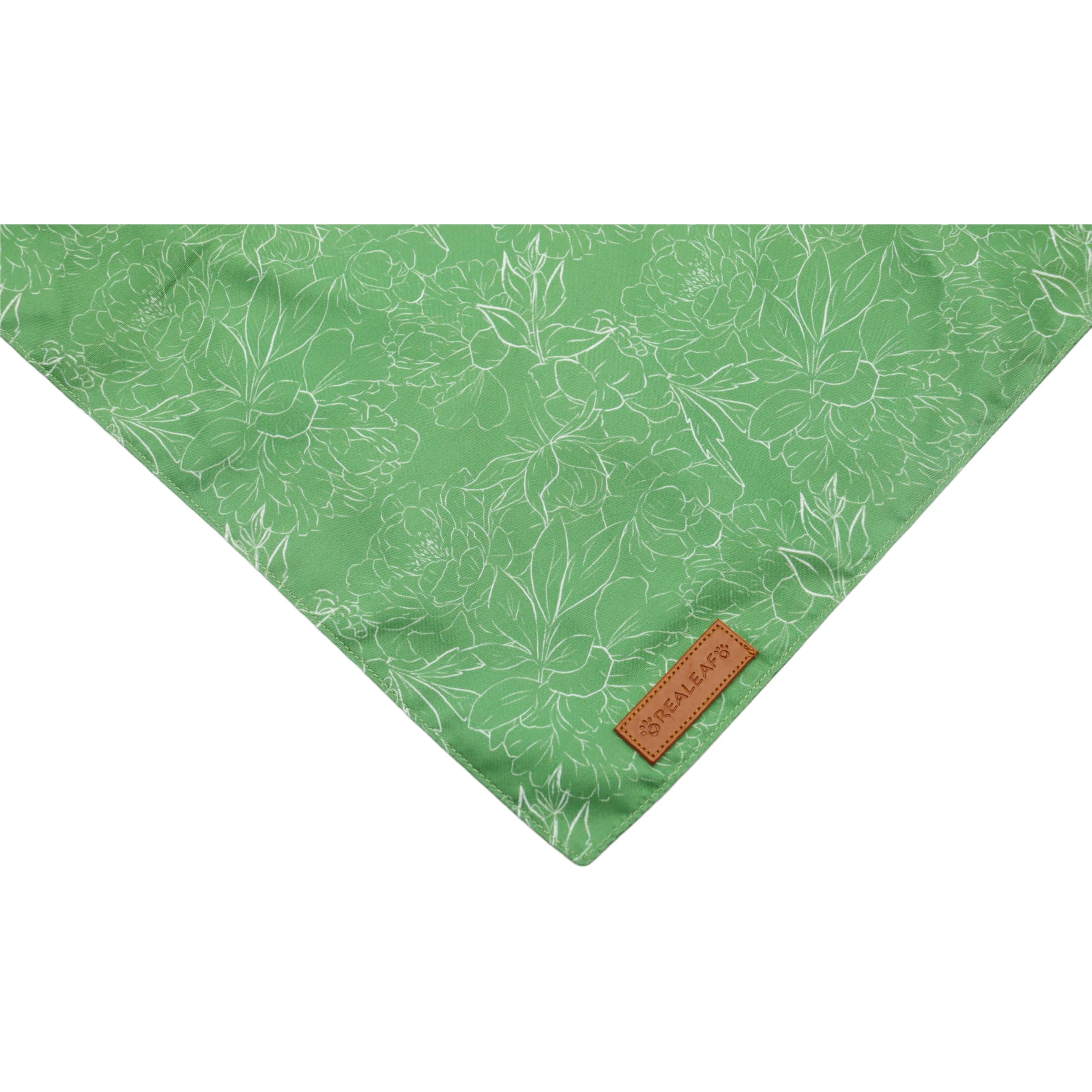 Realeaf Spring Hundehalstücher mit Blumenmuster, für Jungen und Mädchen, hochwertiger, strapazierfähiger Stoff, saisonales Bandana für Hunde, Größe XL, 2 Stück