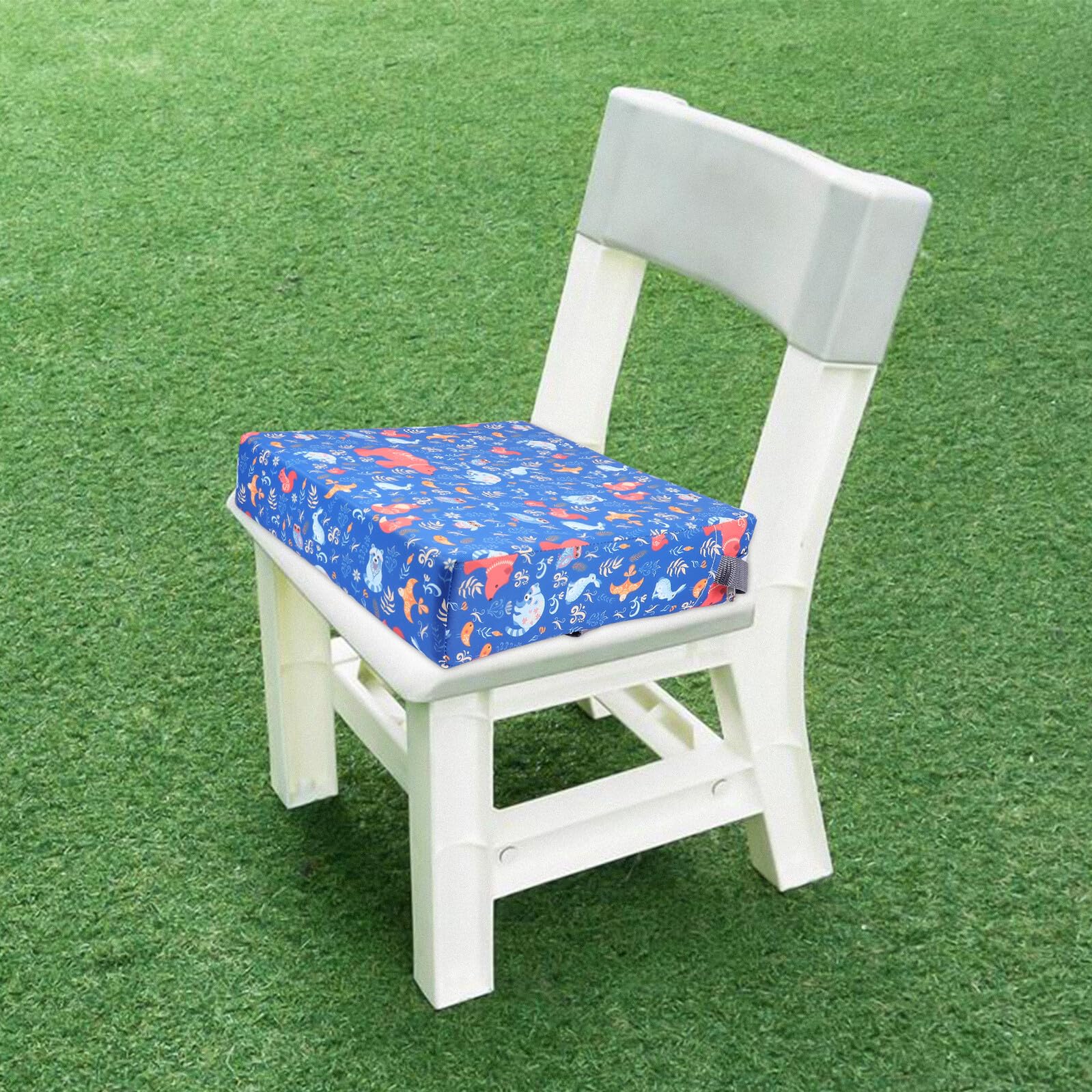 Cuscino Rialzo Sedia con Doppie Cinghie Regolabili Portatile per Seggiolone Tavolo e Studio Adatto per Pranzo Disegno e Gioco