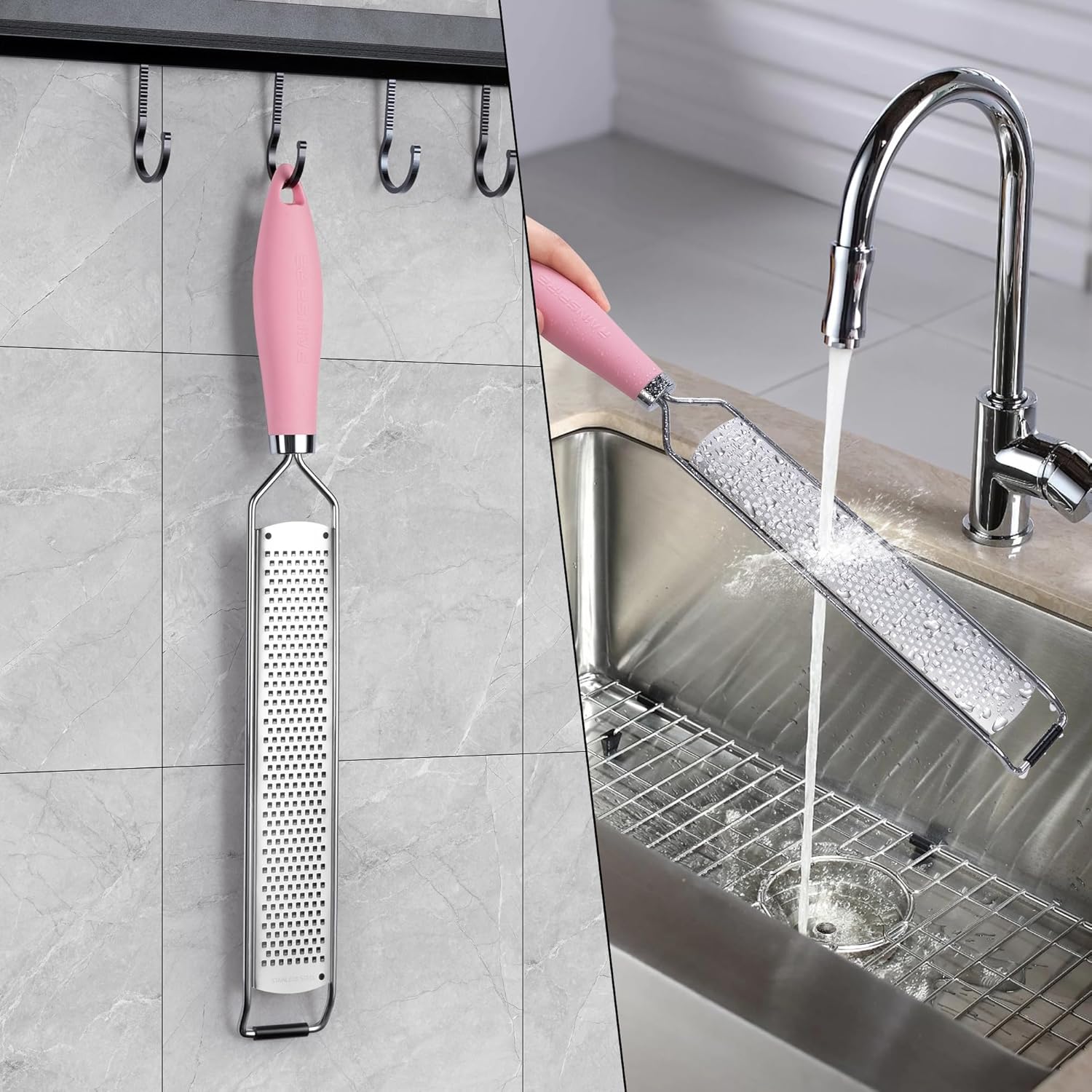 Zester Grater with Handle, Lemon Zester Cheese Grater for