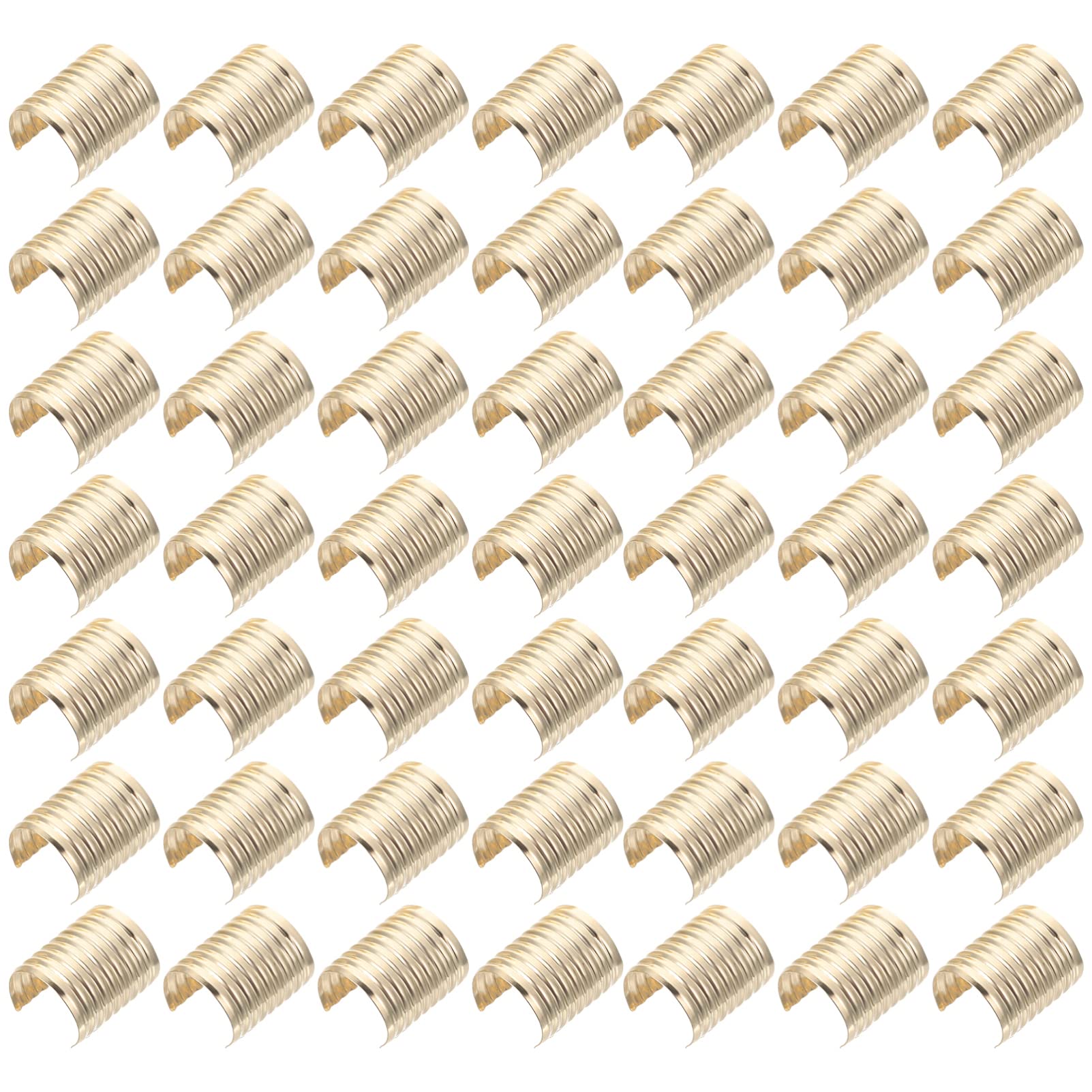 GLSTOY Cylindrical Fastener Tassel Tail Clip 100pcs Rope Fastener Clamp for Jewelry Making