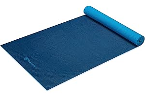 Gaiam 6mm Yoga Mat: Non-Slip Fitness Mat for Yoga, Pilates, and Exercise