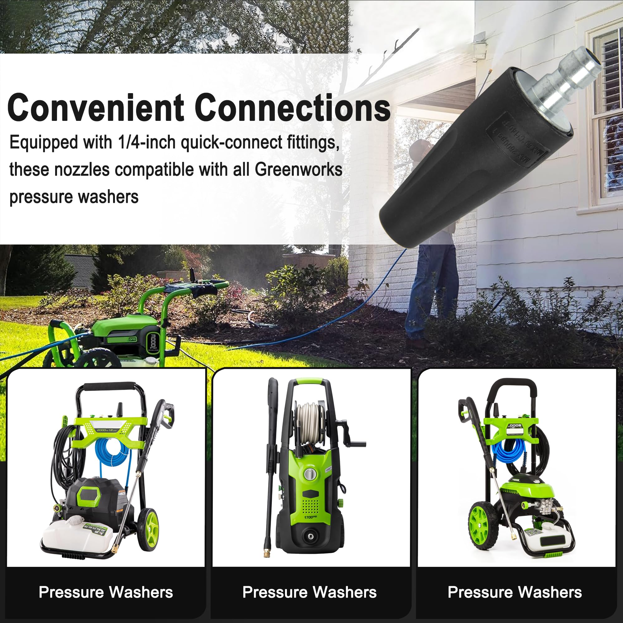Amazon.com : 2000 PSI Turbo Nozzle, Replacement for Greenworks