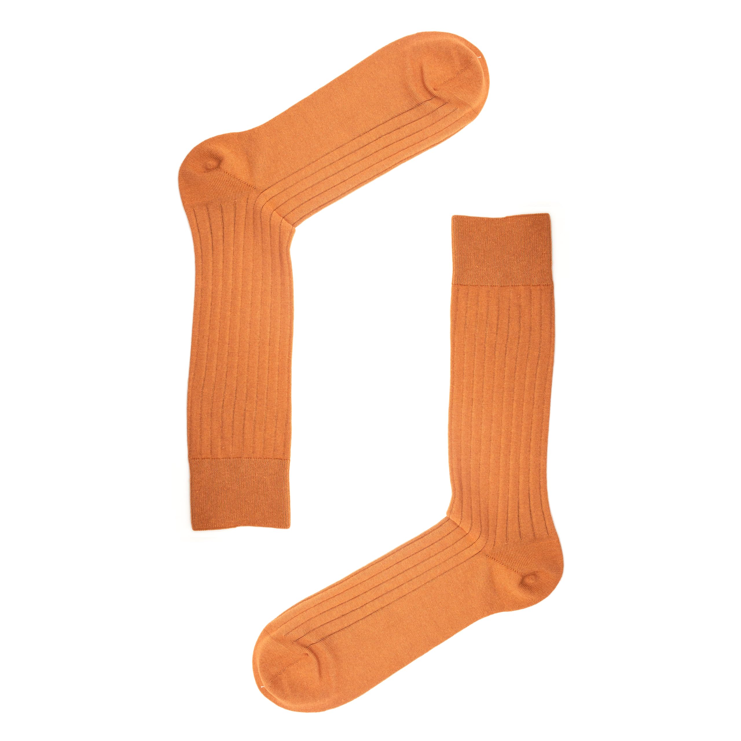 Jemsox Men's Recycled Rib Socks, 1 Pair, Clay Orange, Medium/Large EU 37-46, Ribbed Pattern, Recycled Cotton & RPET, Adult, Eco-Friendly (UK, Numeric, 9, 11, Regular, Regular)