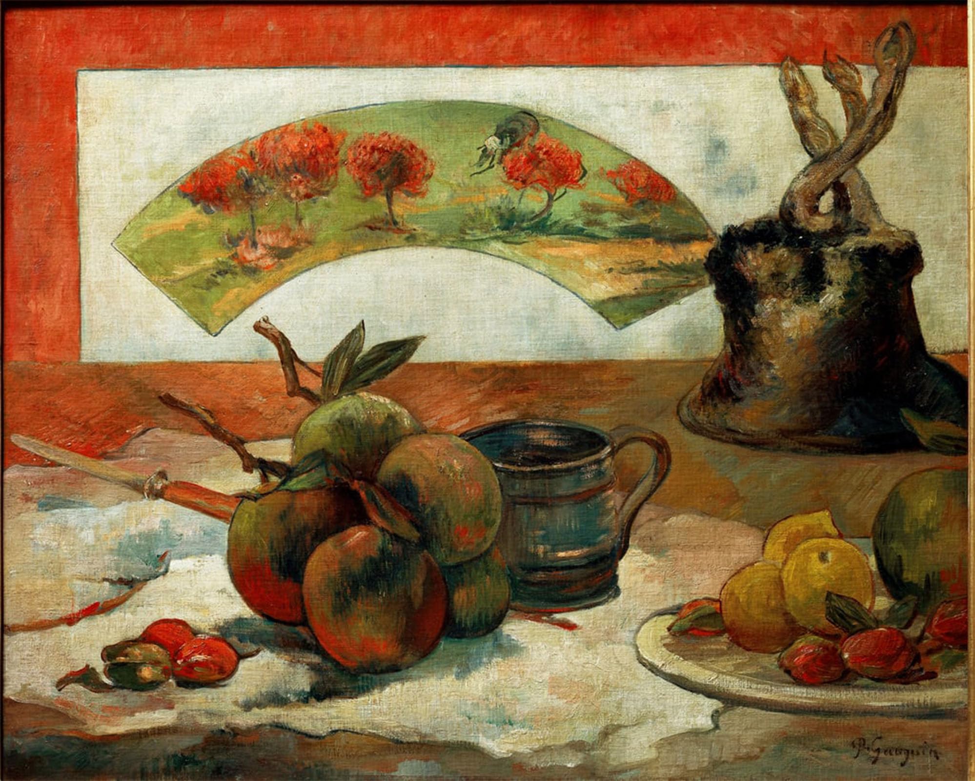 SERENDIPITP Retro Picture Poster Wall Art Pictures Painting Still Life At the Fan by Paul Gauguin Wall Art Canvas Print for Wall Decor 60x90cm