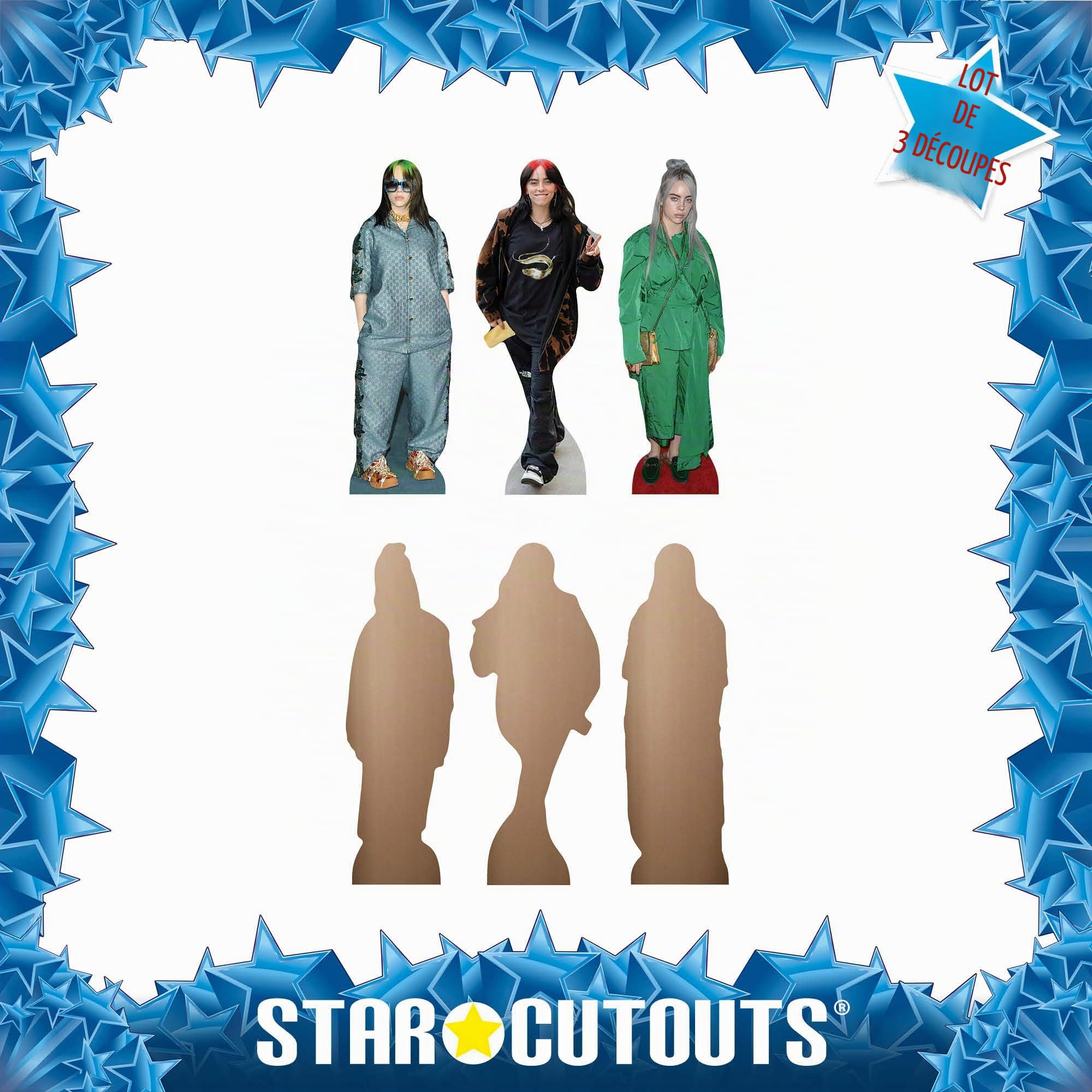Star Cutouts Billie Eilish CS1395 Lot de découpes en Carton Hauteur 31 cm