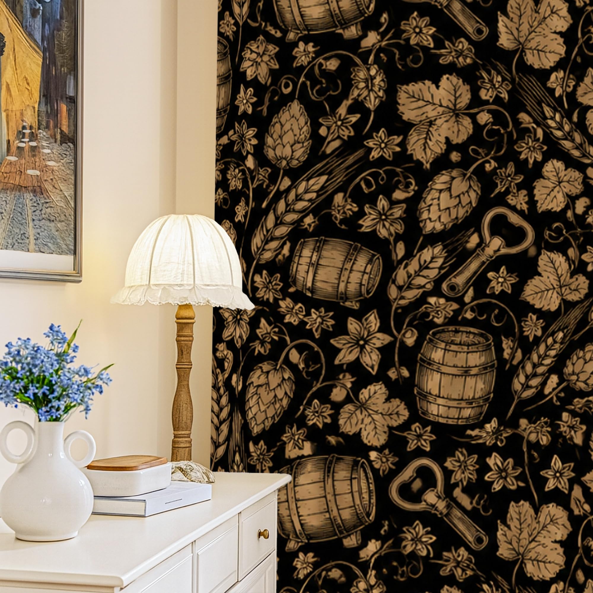 Rideaux occultants vintage rustique pour une ambiance cocooning et apaisante dans la chambre