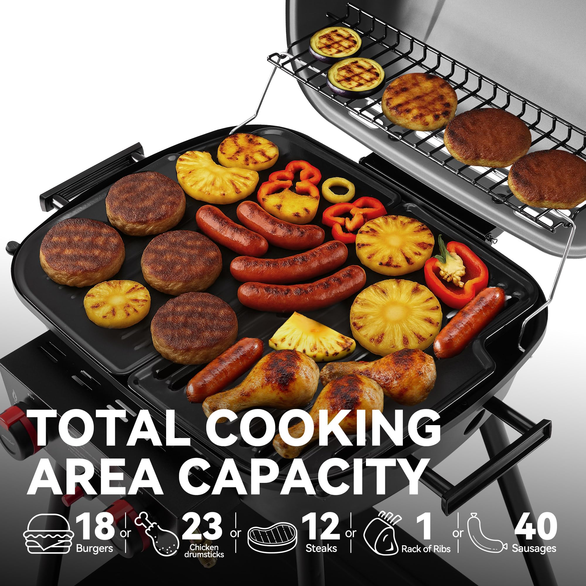 Royal Gourmet Portable 2-Burner Grill - Camping & Tailgating -4