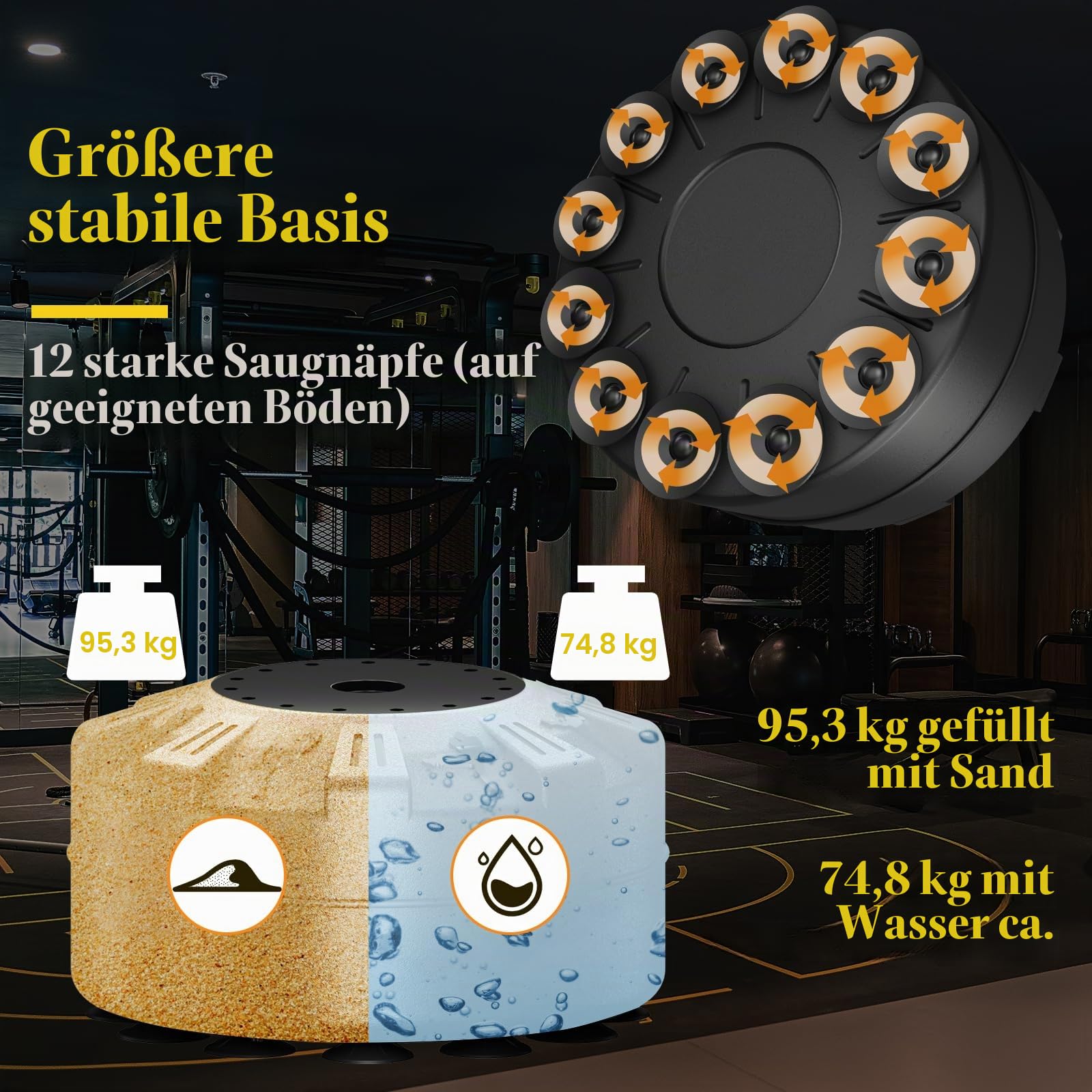 RORALA Boxsack für Erwachsene Freistehender Standboxsack MMA-Boxpartner Boxtrainer Schwergewicht Boxsack mit Saugnapf