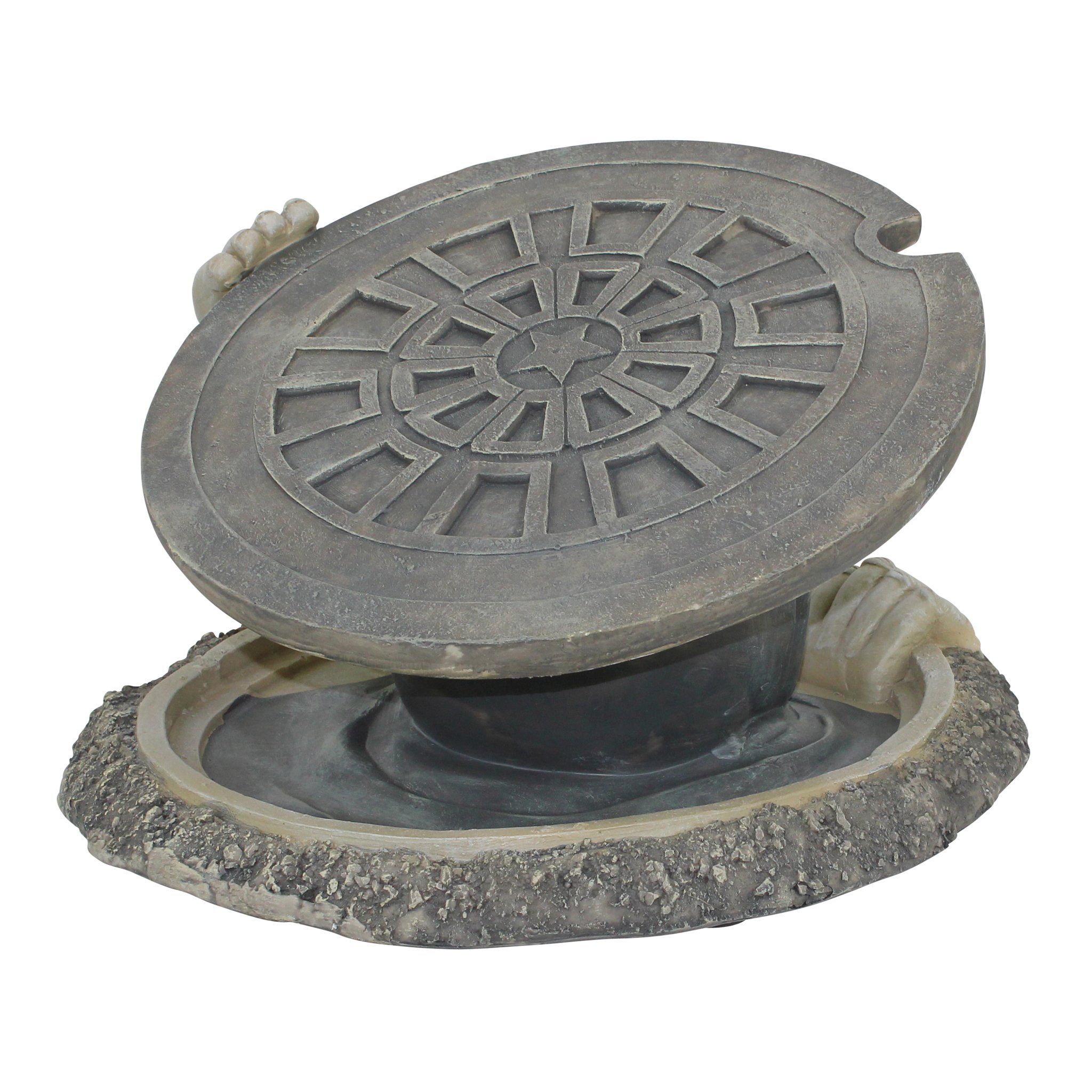 Design Toscano NG33392 Scultura da Giardino l'Abitante di sotto, Grande, Abbronzatura