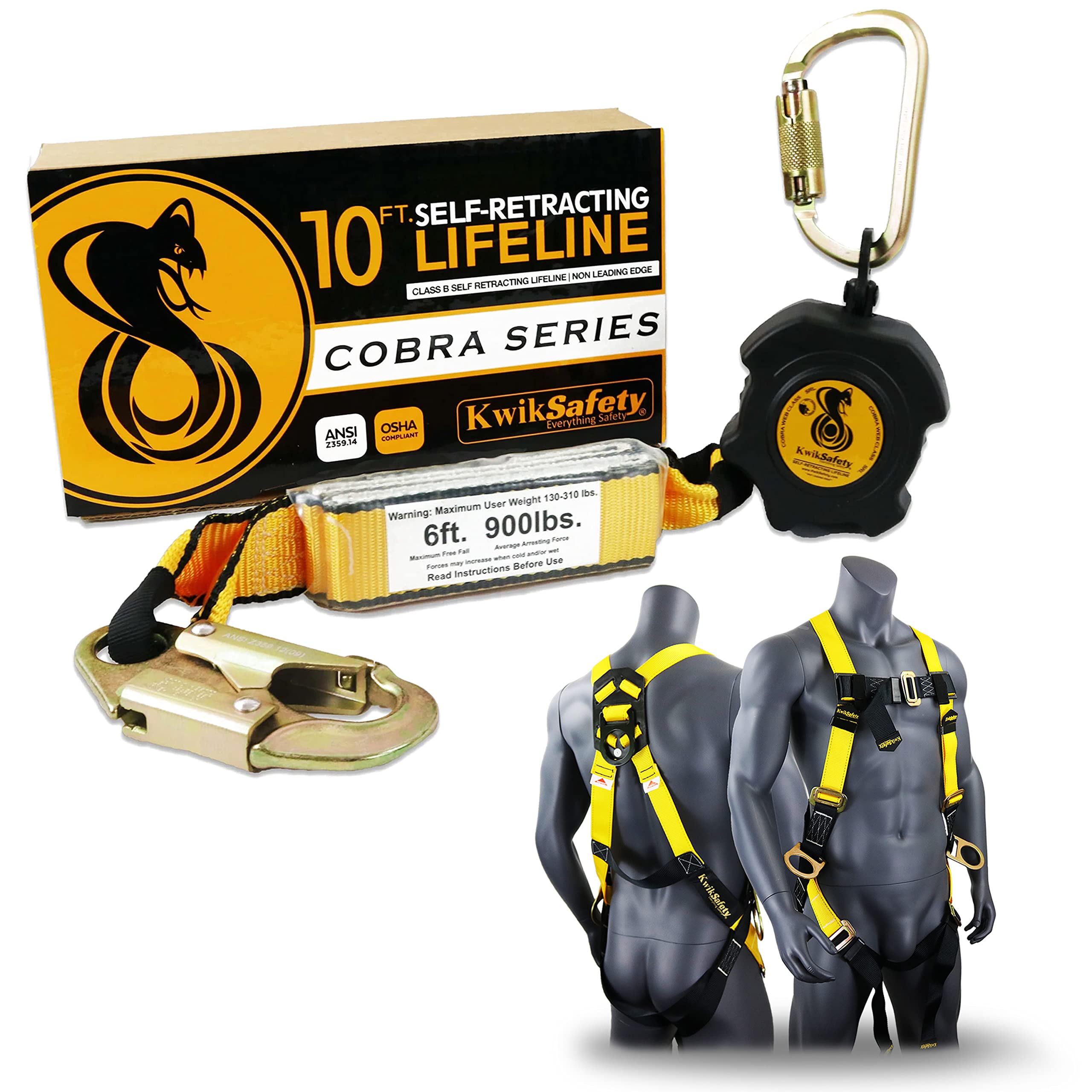 Buy KwikSafety (Charlotte, NC) COBRA 10' COMBO  Self Retracting