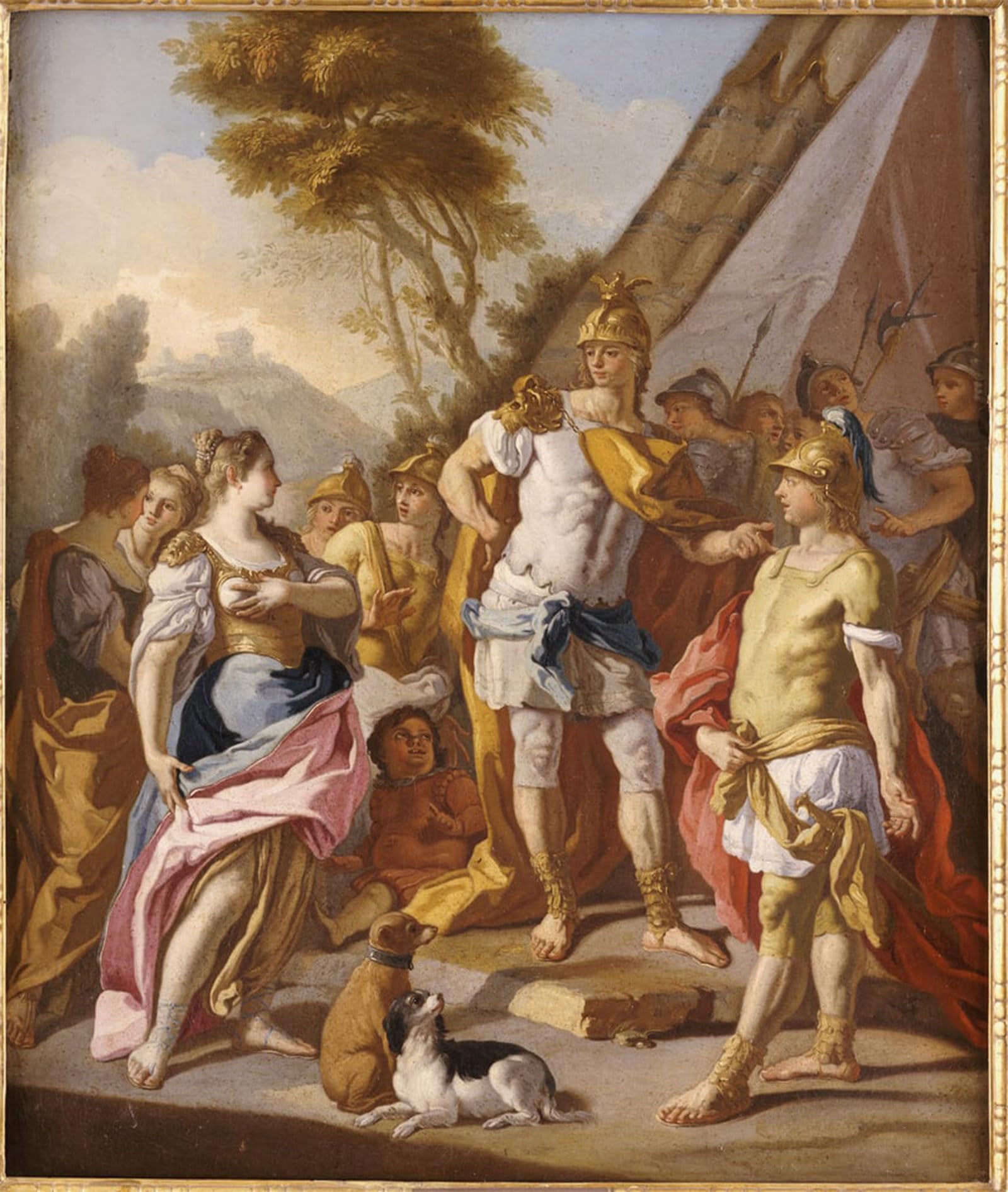 ARTXLXXBN Famous Print Painting Colorful Art Print Sisygambis the Mother of Darius by Francesco De Mura Canvas Art Decorations for Home Decor 60x90cm