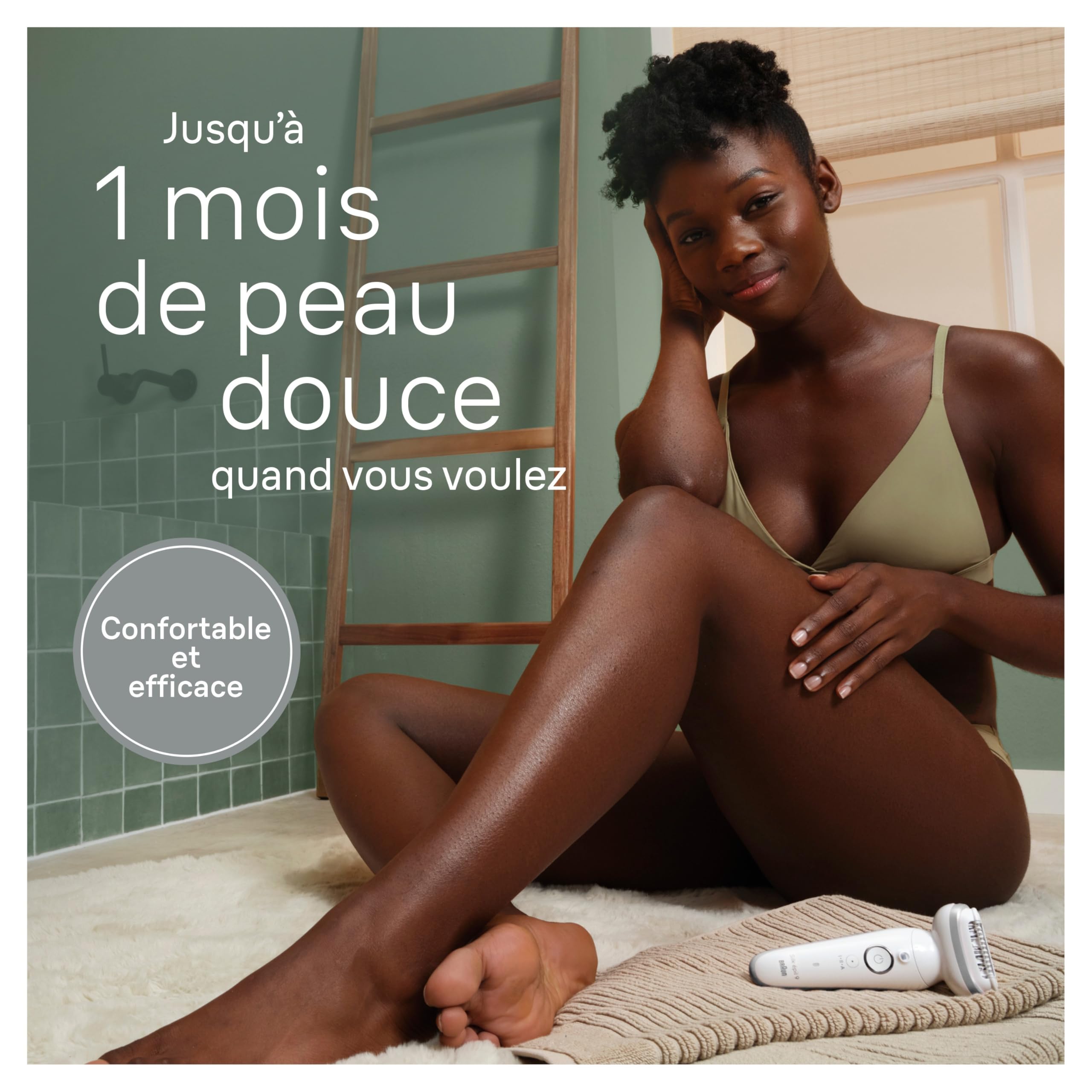 Braun Epilateur Electrique Femme Silk Epil 9, 9-141, Blanc et Argent – Etanche, sans Fil, Tête Pivotante, Coffret d’Epilation avec Sabot Tondeuse, Embout de Rasoir, Manche et Cartouche Gillette Venus