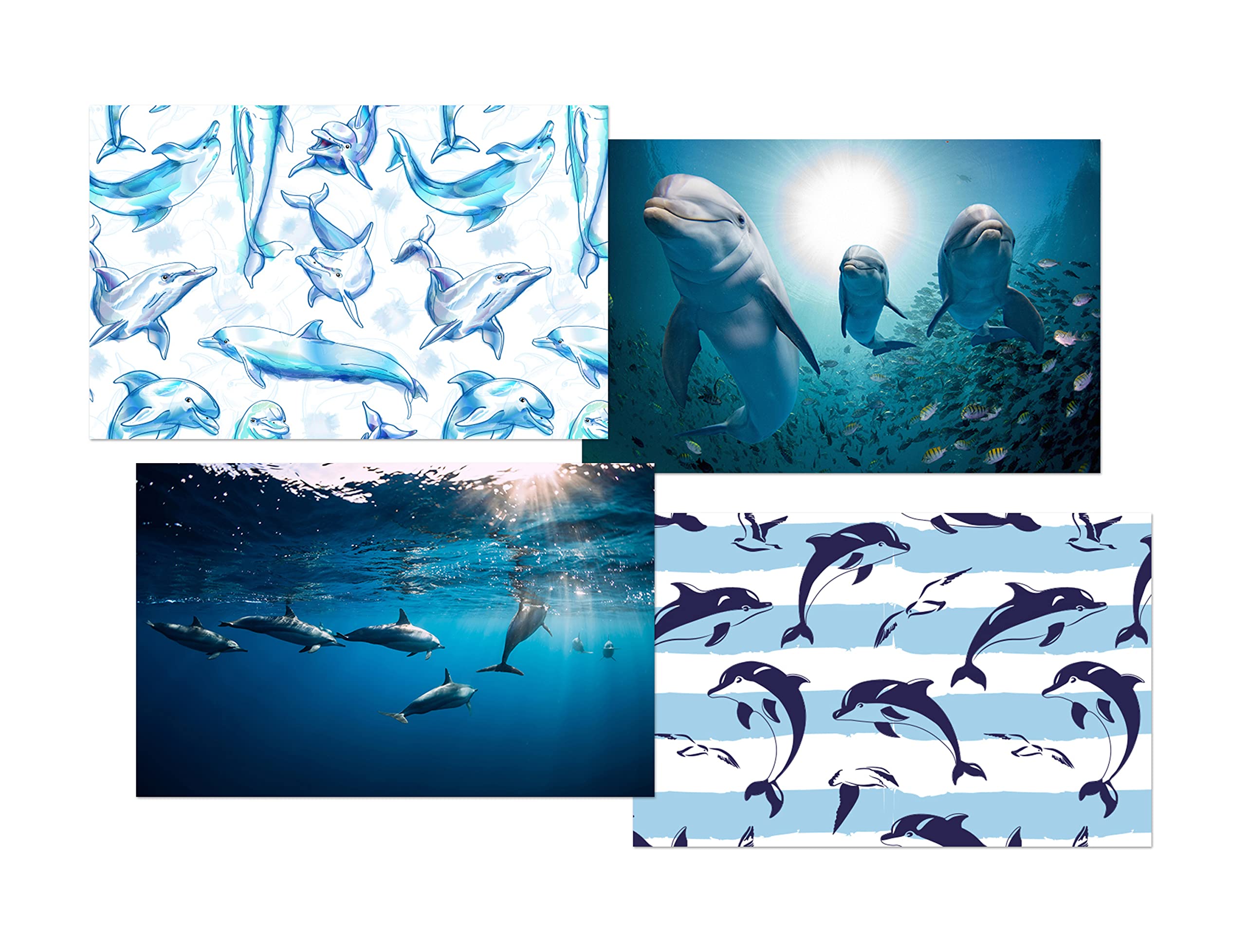 DV DESIGN Set of 4 Dolphin White Ballpoint Pens - Image 2
