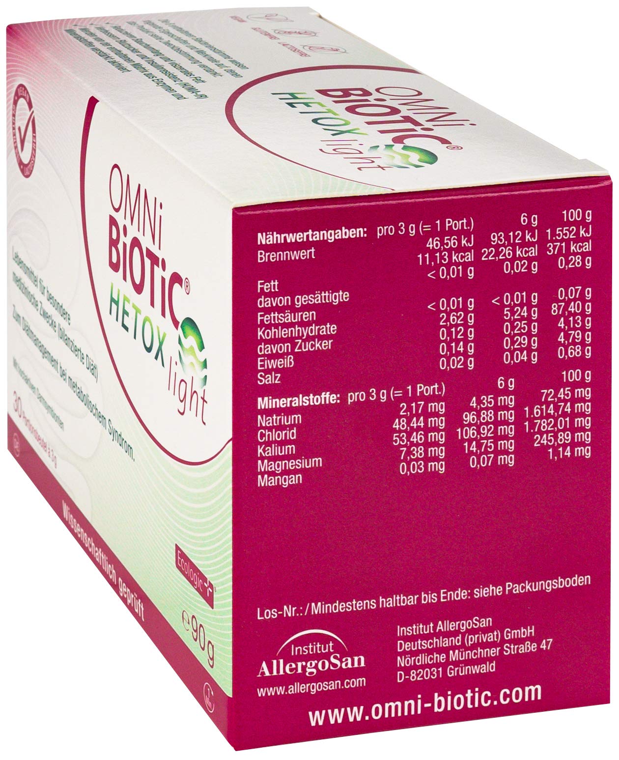 OMNi BiOTiC HETOX light, 30 Portionsbeutel a 3g (90g)