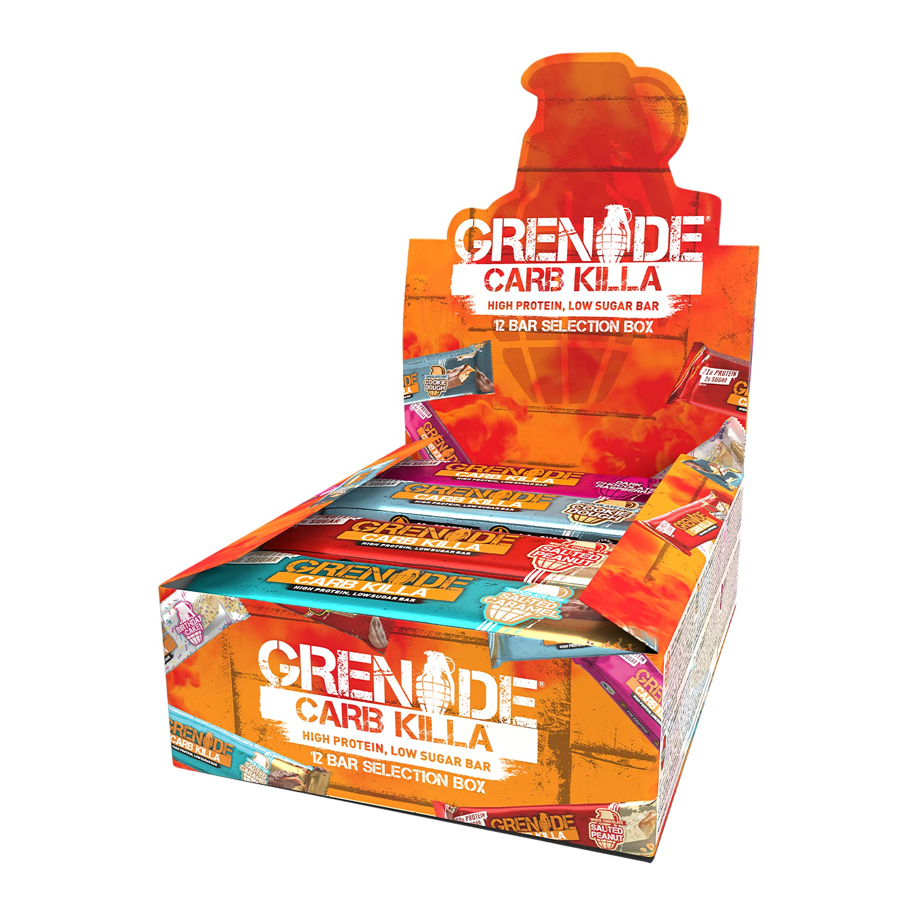 Grenade Barre Protéinée - A Selection Box, 12 x 60 g | Riche en Protéines, Pauvre en Sucre, Plus de 20 g de Protein par Barre