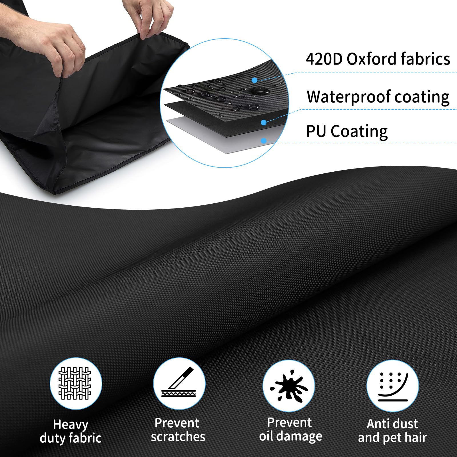 Housse De Protection Pour Guitare - Tissu Résistant à L'eau Et Aux UV, Fermeture éclair, Pour Basse Et Guitare Acoustique/électrique - 6