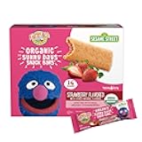 Organic Kids Snacks, Sesame Street Toddler Snacks, Organic Sunny Days Snack Bars for Toddlers 2 Years and Older, Strawberry with Other Natural Flavors, 16 Bars Per Box