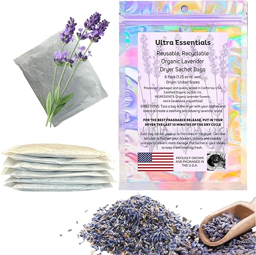 Bolsita de lavanda para secadora, fragancia de armario y cajón, refresca la ropa, bolsitas perfumadas naturalmente para zapatos, bolsas de gimnasio,