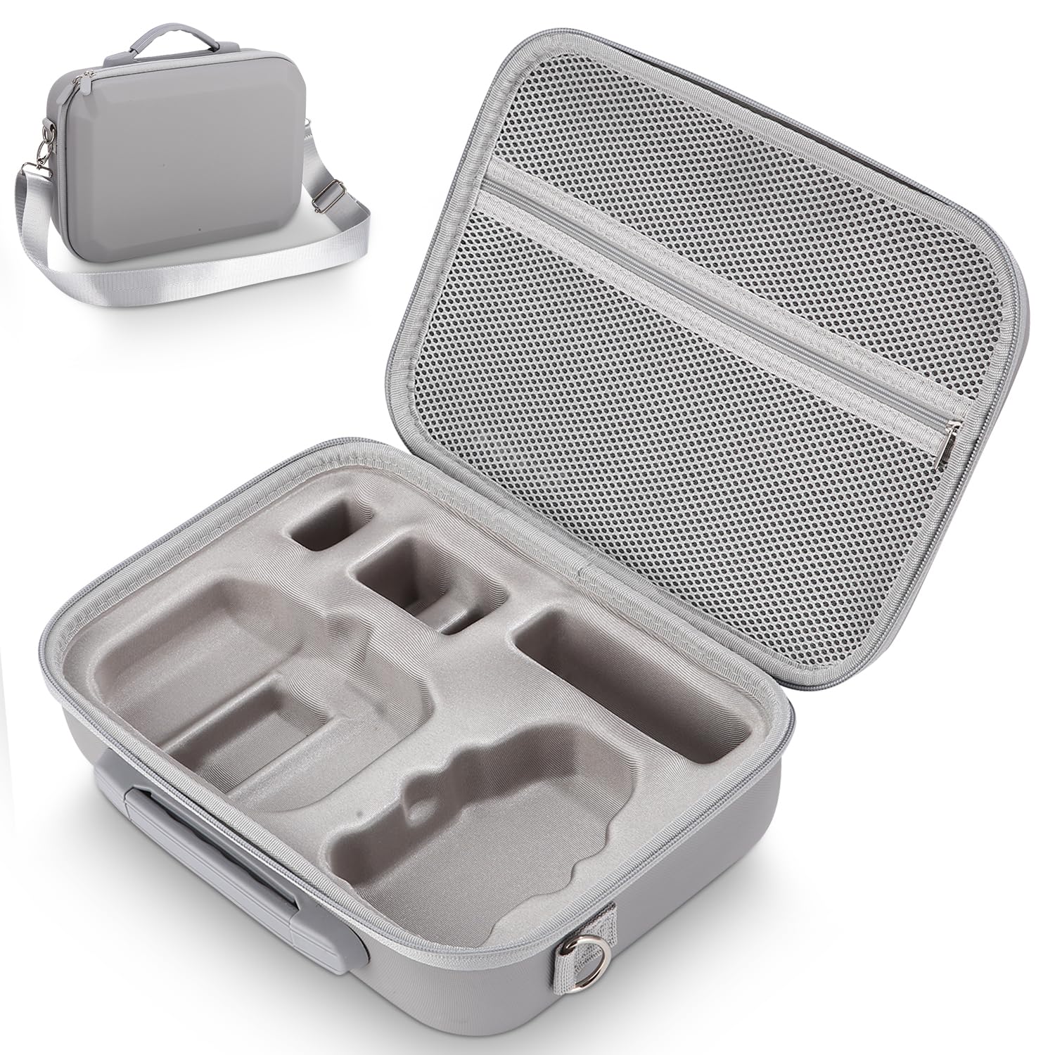 Bolsa para dji Mini 4K/2 SE Drone, Funda de Transporte Protectora, Almacenamiento Rígido para Controlador y Accesorios, Gris