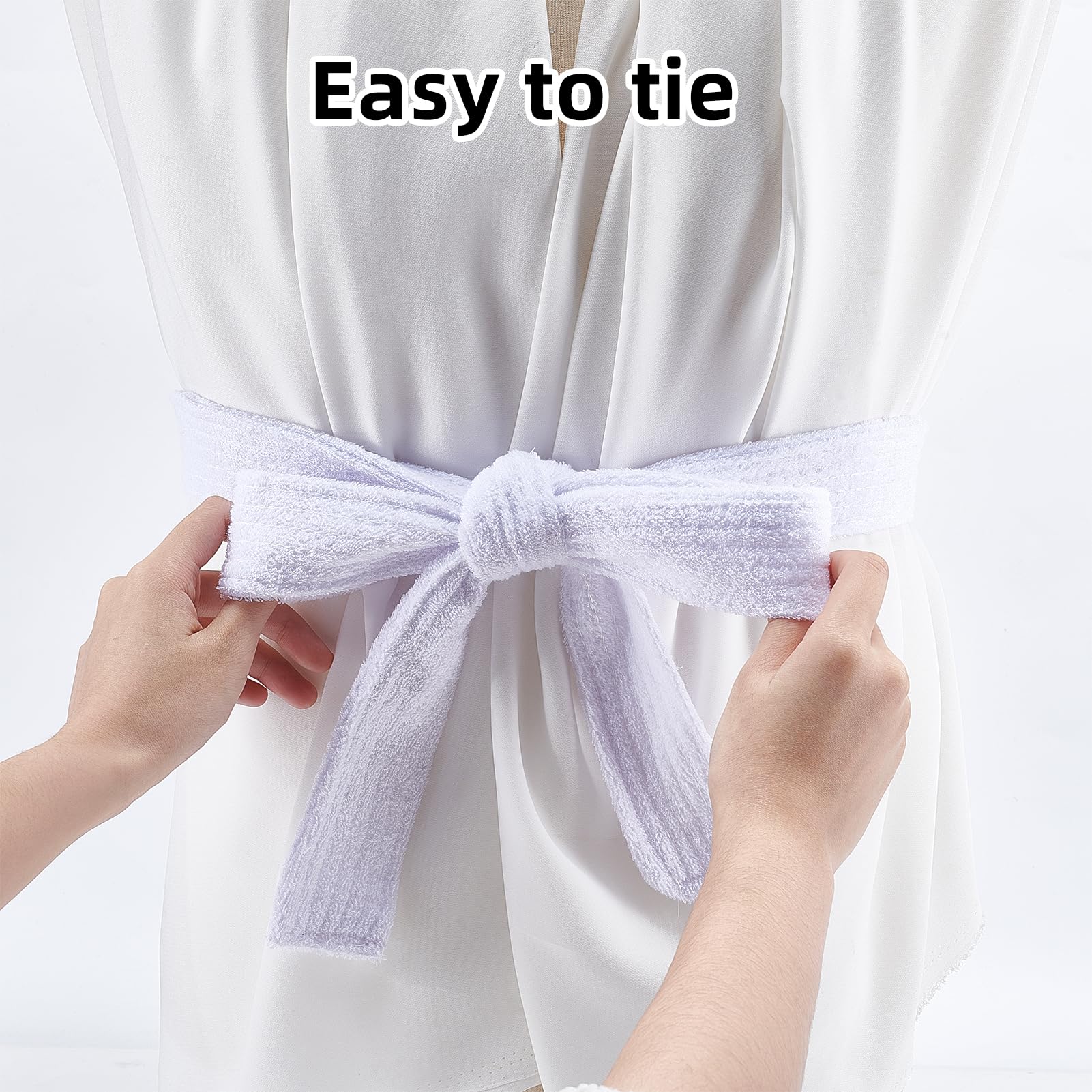 NICENEEDED 2 pz. Cintura di Ricambio per Accappatoio Bianco, Cintura Unisex per Accappatoio, Cintura di Ricambio per Pigiama Morbido, Cintura in Flanella