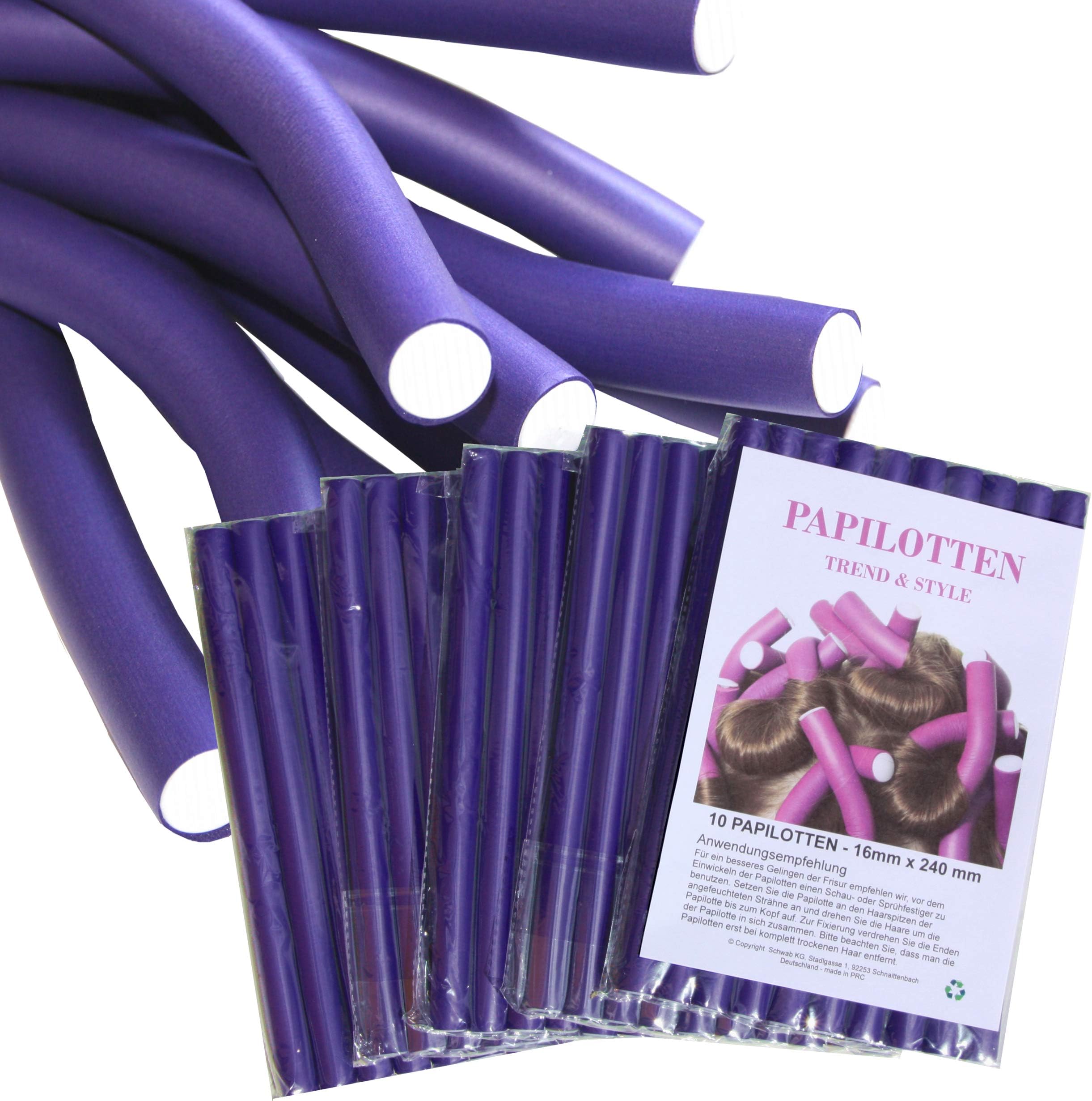 New!! 10 to 60 Curling Rods Flexi Rods Spiral Rollers Soft Bendy Hair Rollers, Diameter 0.63", Lenght 9.5". Hairdressing Rollers CURLERS TWISTEES, 50 Pieces