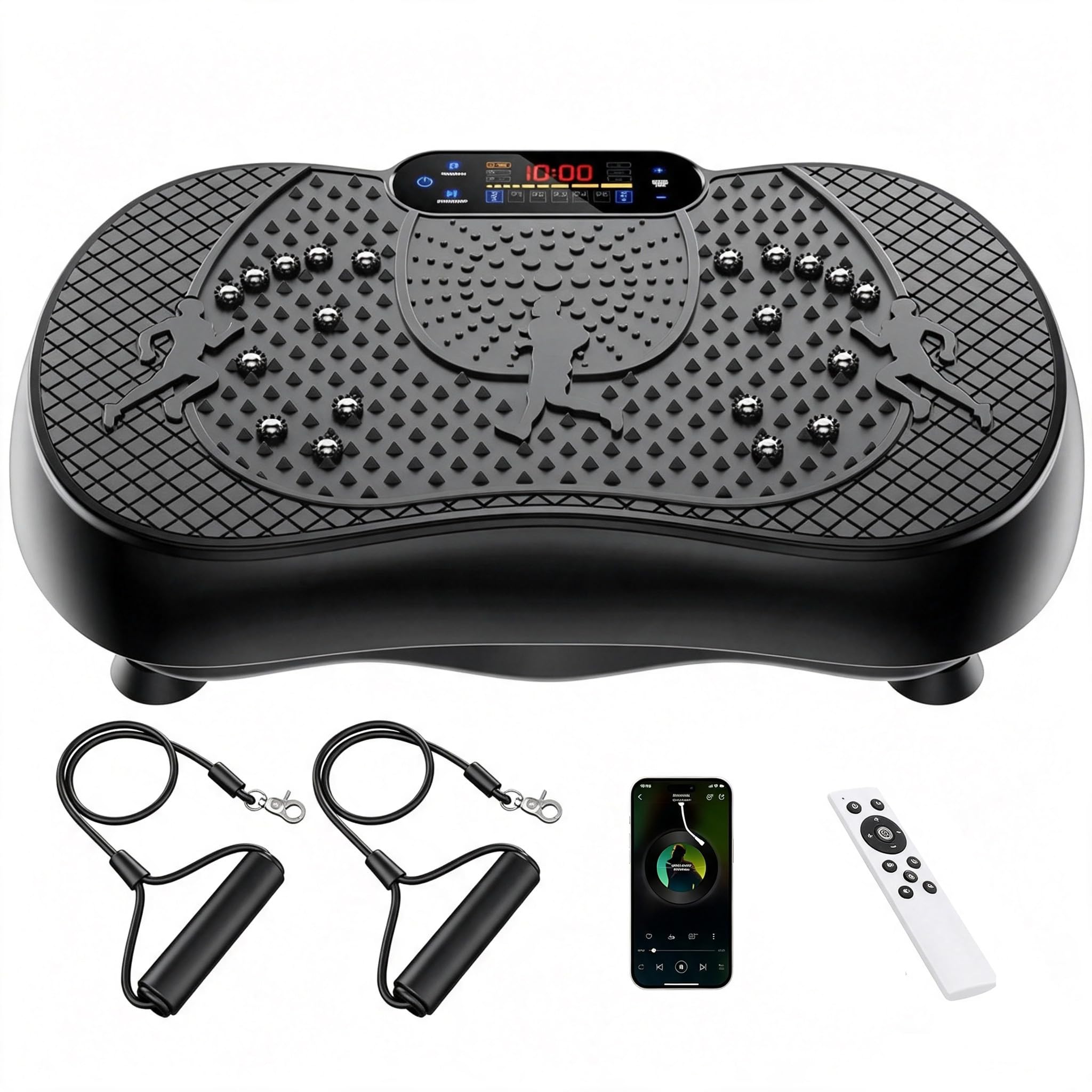 Plataforma Vibrante con Bluetooth,180 niveles,Carga máxima 200kg